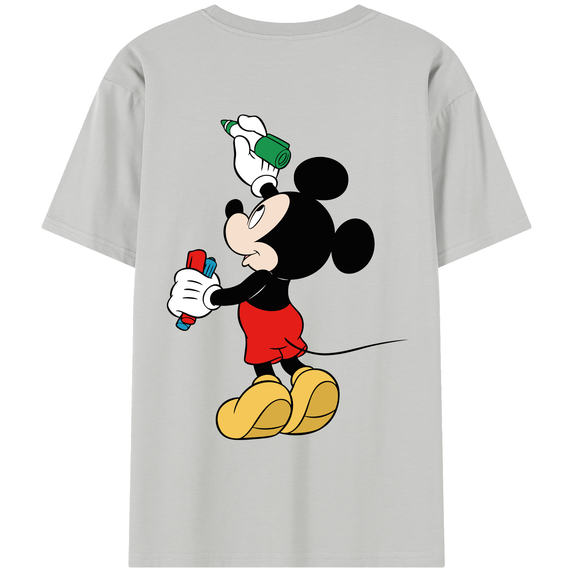 （画像用） ミッキーマウス Mickey Mouse レディース半袖Tシャツ(バックプリント)
