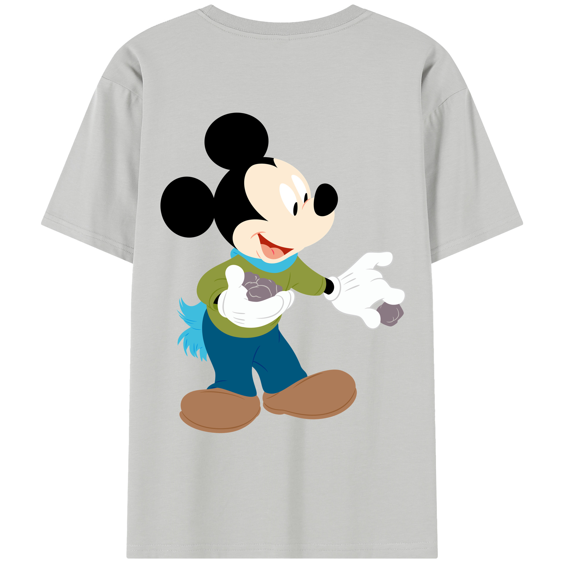 （画像用） ミッキーマウス Mickey Mouse レディース半袖Tシャツ(バックプリント)