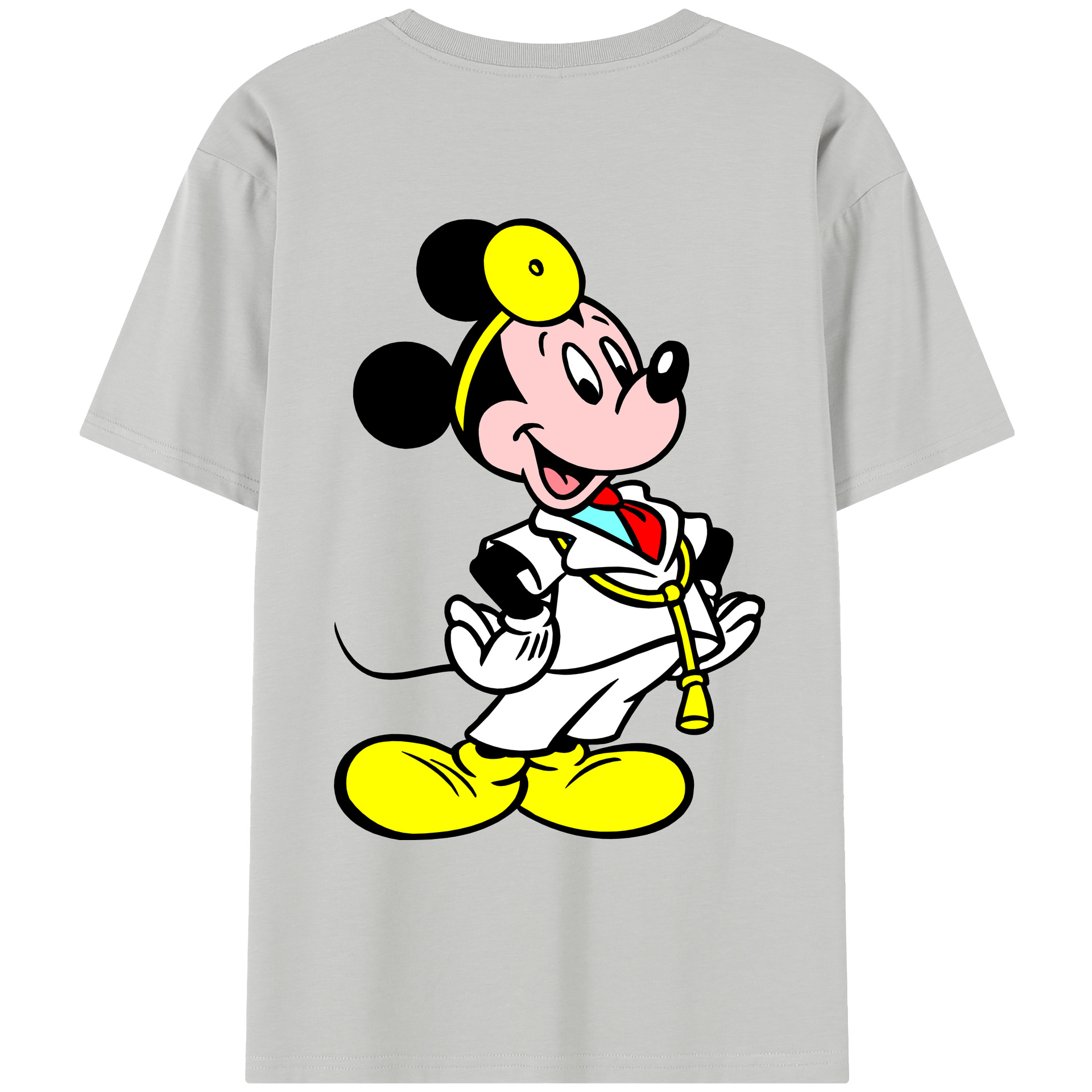（画像用） ミッキーマウス Mickey Mouse レディース半袖Tシャツ(バックプリント)