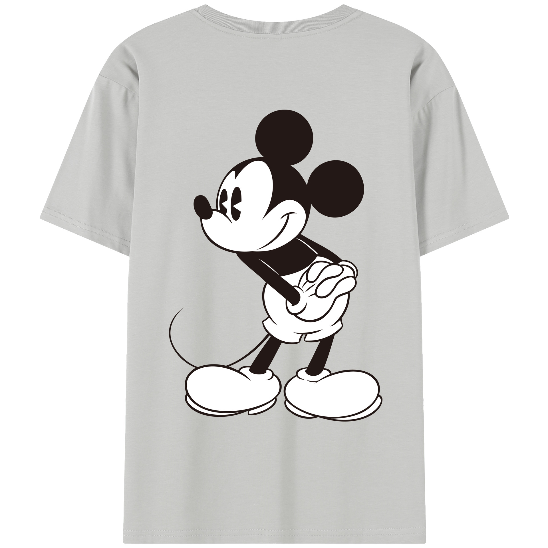 （画像用） ミッキーマウス Mickey Mouse レディース半袖Tシャツ(バックプリント)