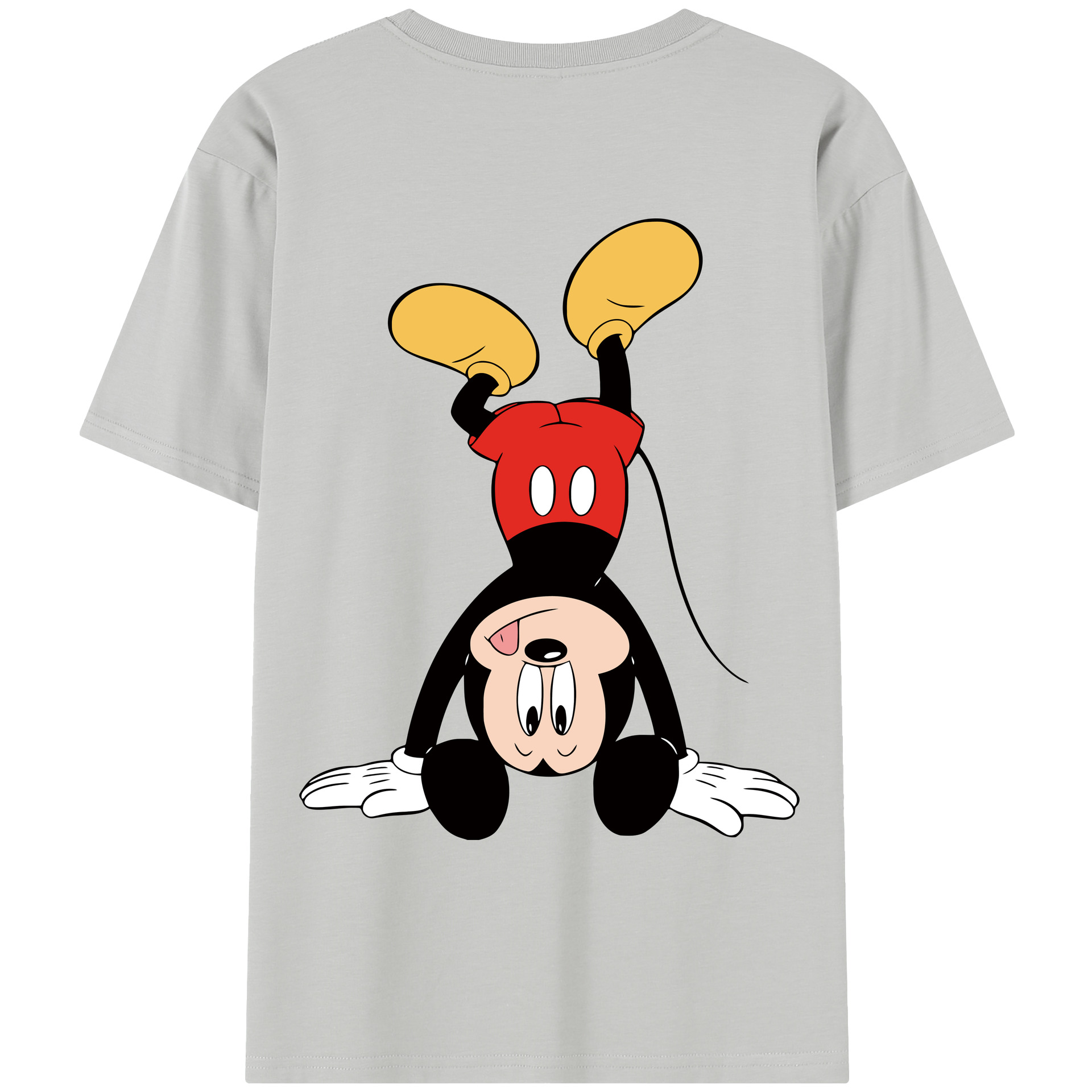 （画像用） ミッキーマウス Mickey Mouse レディース半袖Tシャツ(バックプリント)