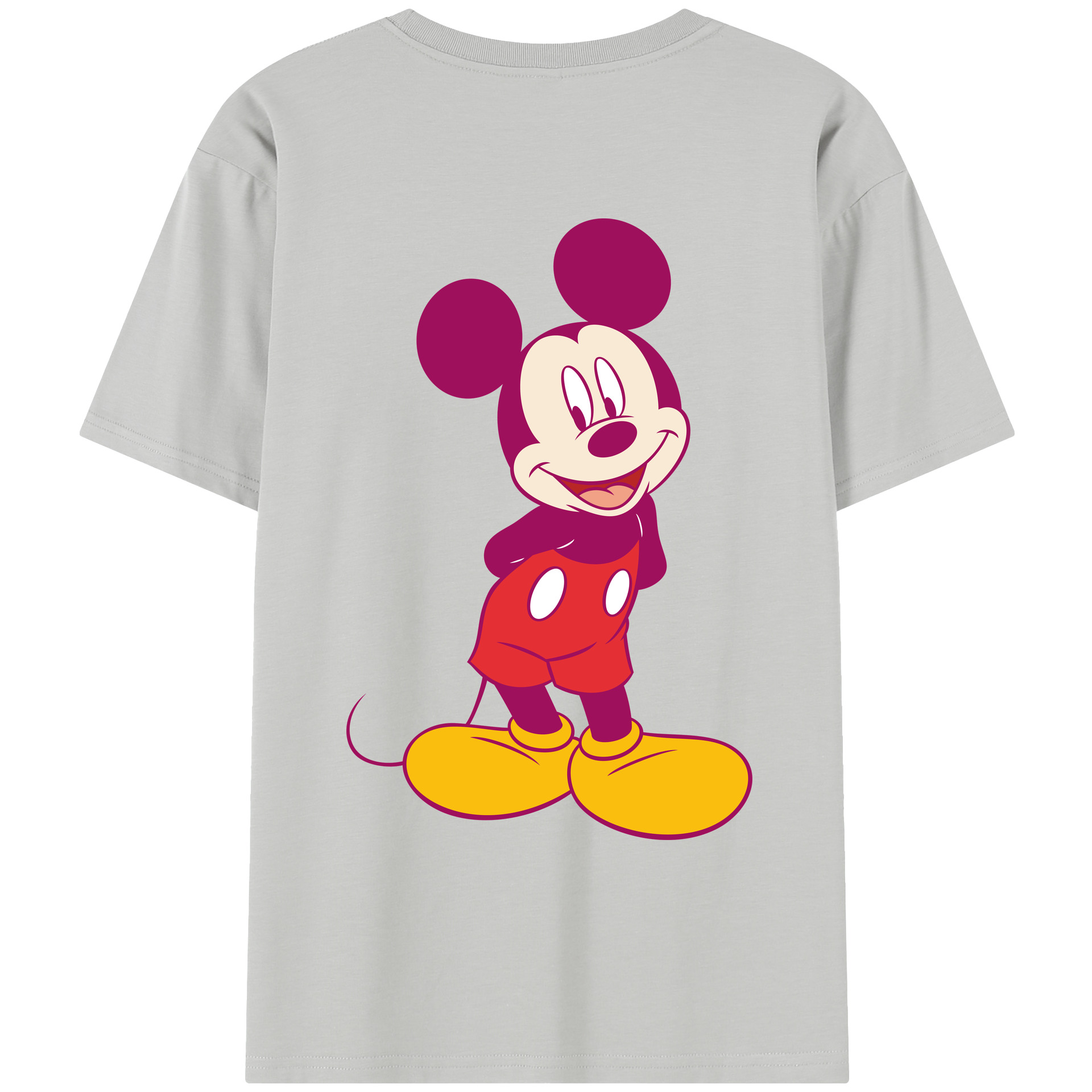 （画像用） ミッキーマウス Mickey Mouse レディース半袖Tシャツ(バックプリント)