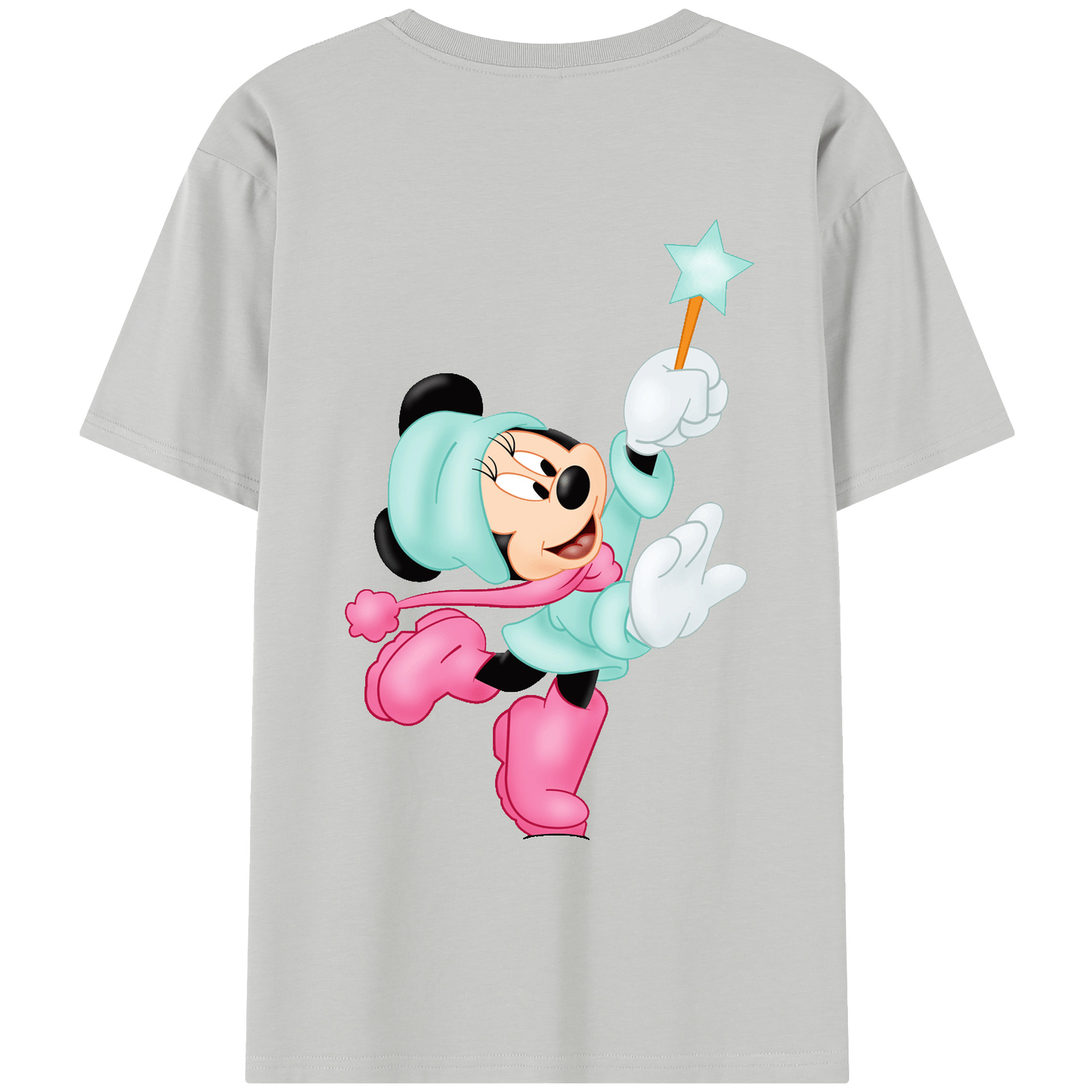 （画像用） ミッキーマウス Mickey Mouse レディース半袖Tシャツ(バックプリント)