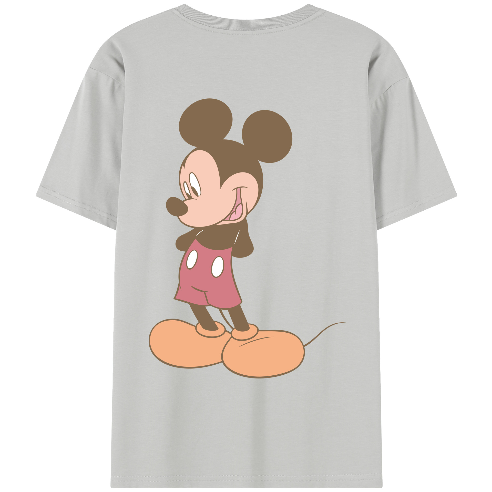 （画像用） ミッキーマウス Mickey Mouse レディース半袖Tシャツ(バックプリント)
