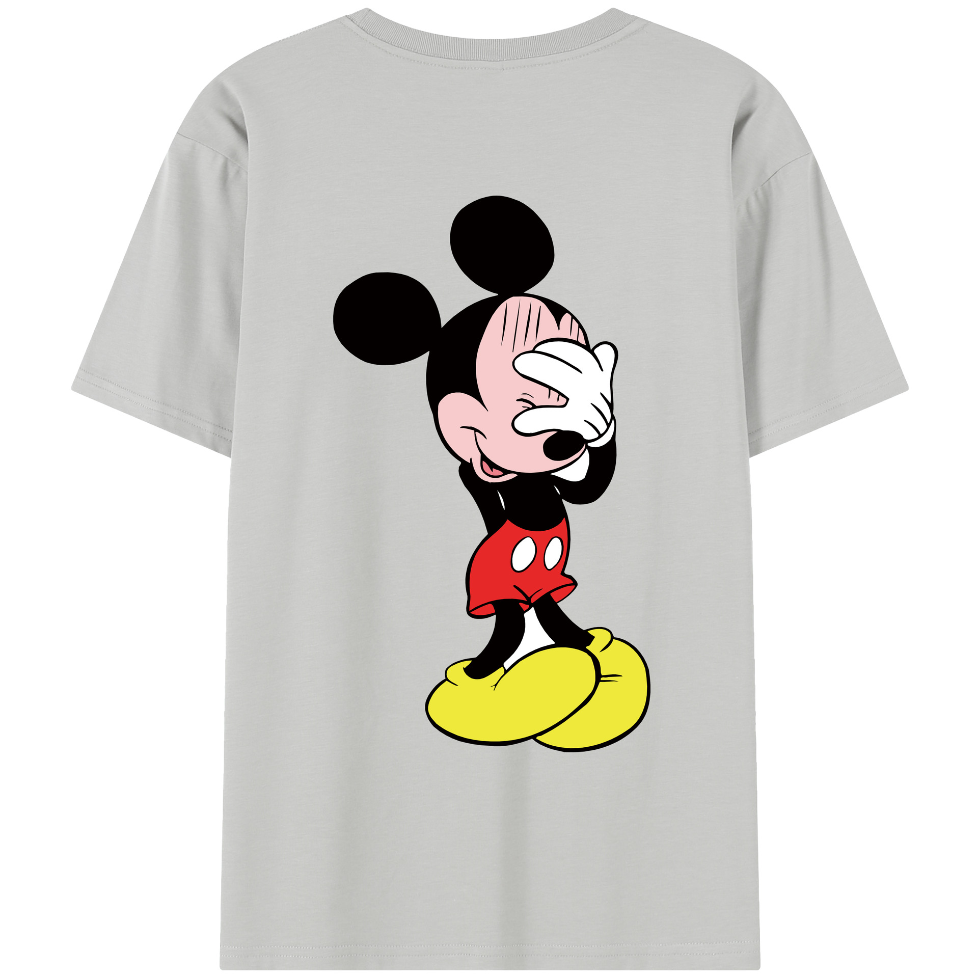 （画像用） ミッキーマウス Mickey Mouse レディース半袖Tシャツ(バックプリント)