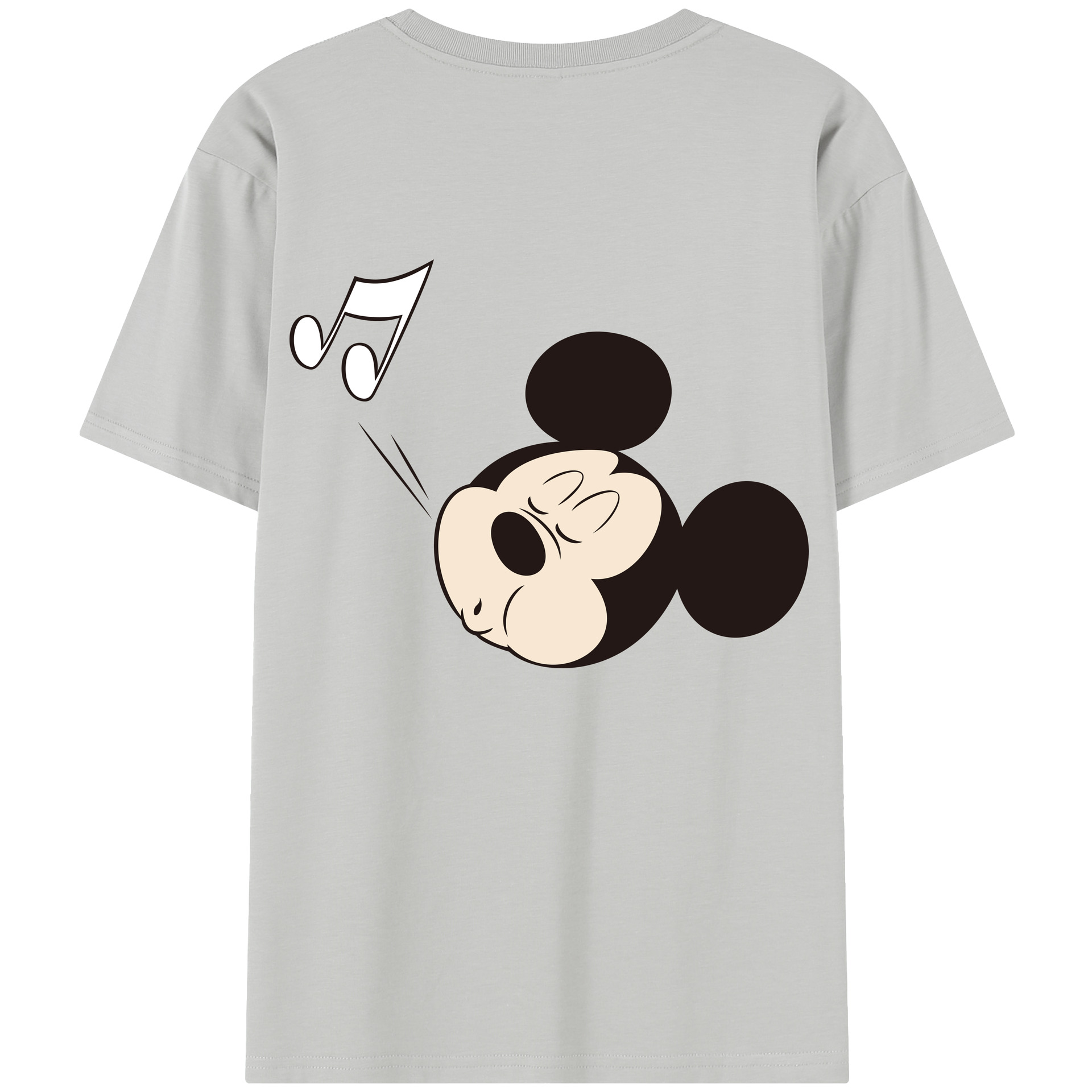 （画像用） ミッキーマウス Mickey Mouse レディース半袖Tシャツ(バックプリント)