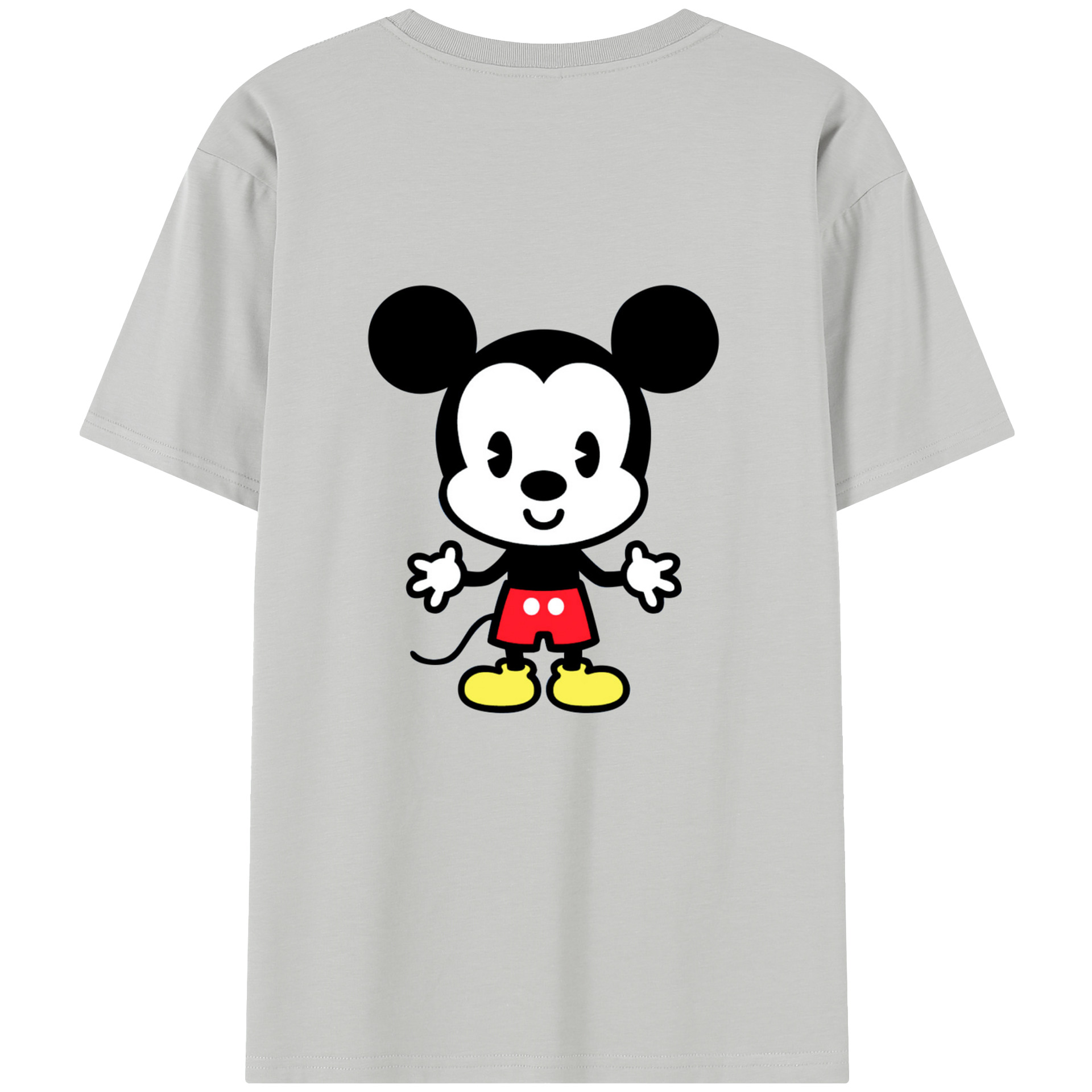 （画像用） ミッキーマウス Mickey Mouse レディース半袖Tシャツ(バックプリント)