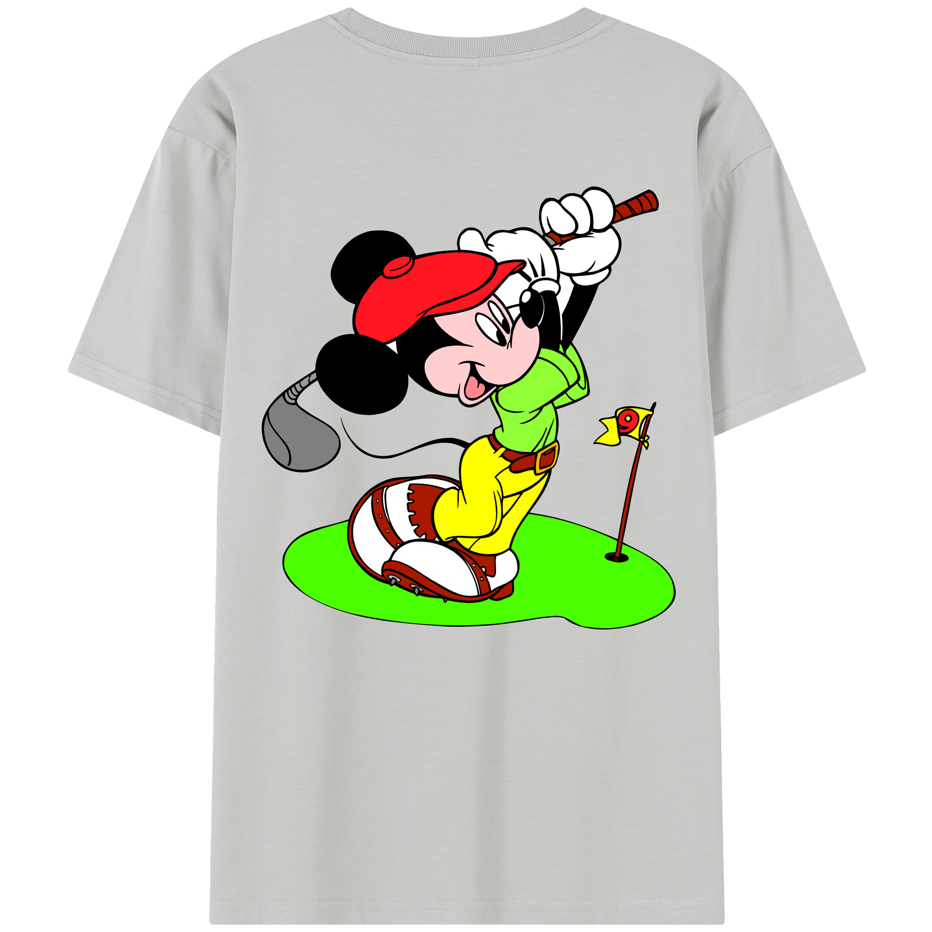 （画像用） ミッキーマウス Mickey Mouse レディース半袖Tシャツ(バックプリント)