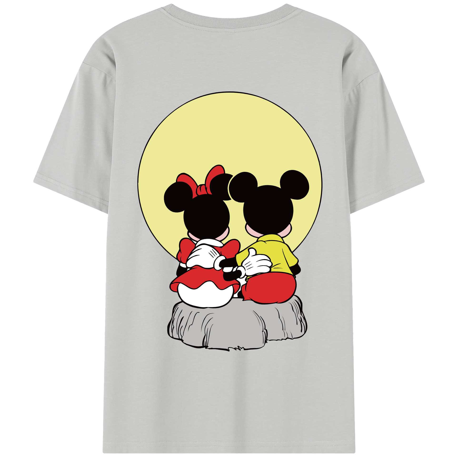 （画像用） ミッキーマウス Mickey Mouse レディース半袖Tシャツ(バックプリント)