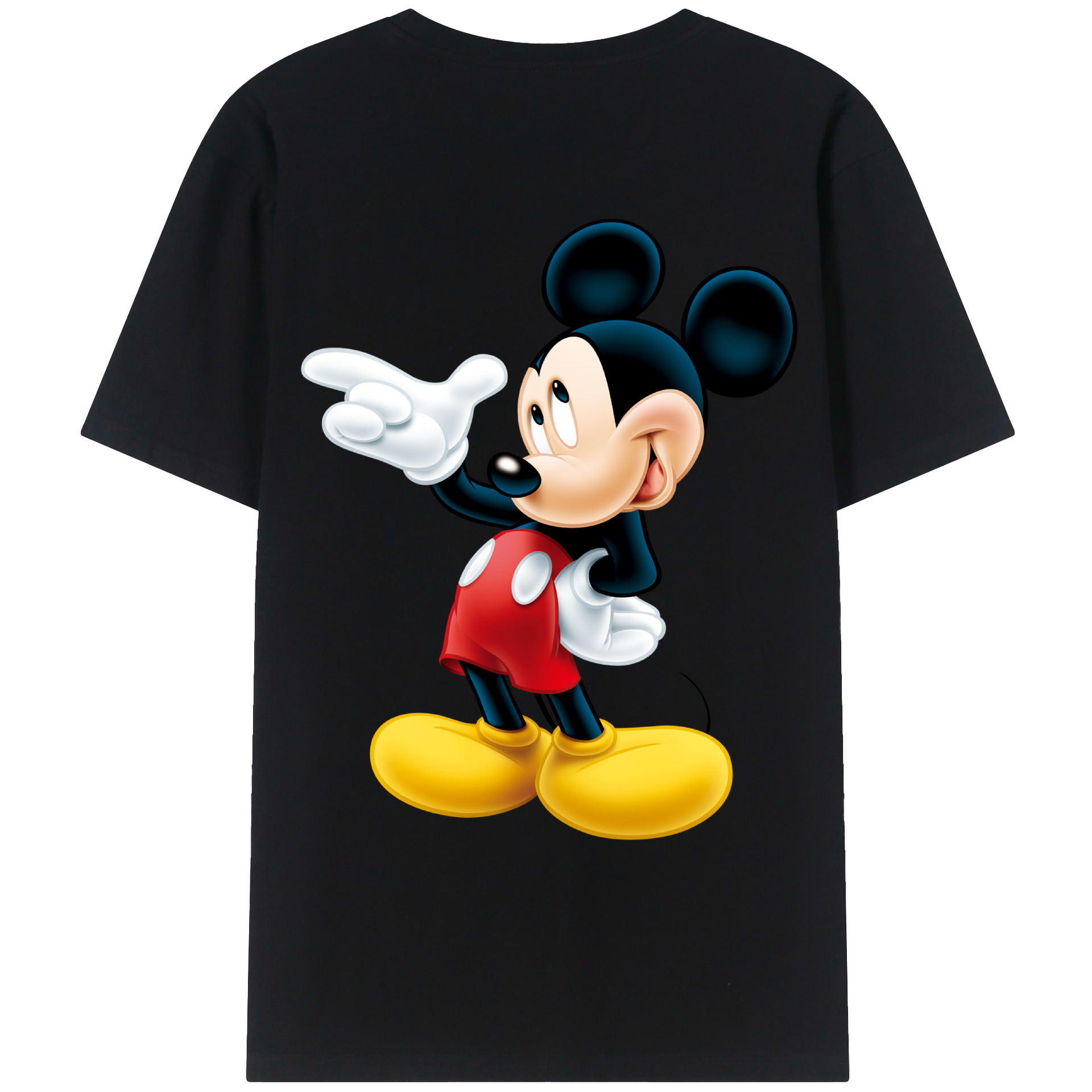 （画像用） ミッキーマウス Mickey Mouse レディース半袖Tシャツ(バックプリント)