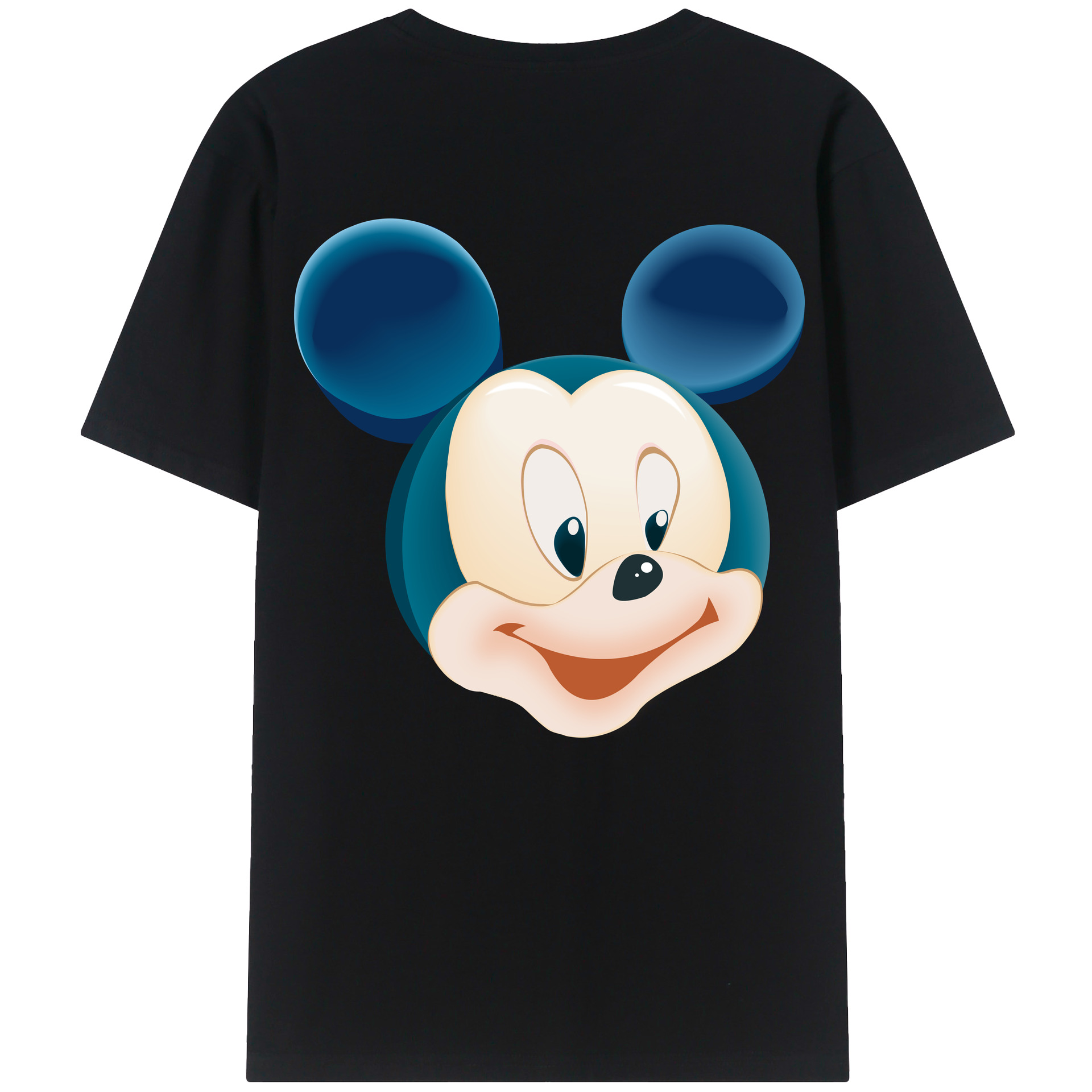 （画像用） ミッキーマウス Mickey Mouse レディース半袖Tシャツ(バックプリント)