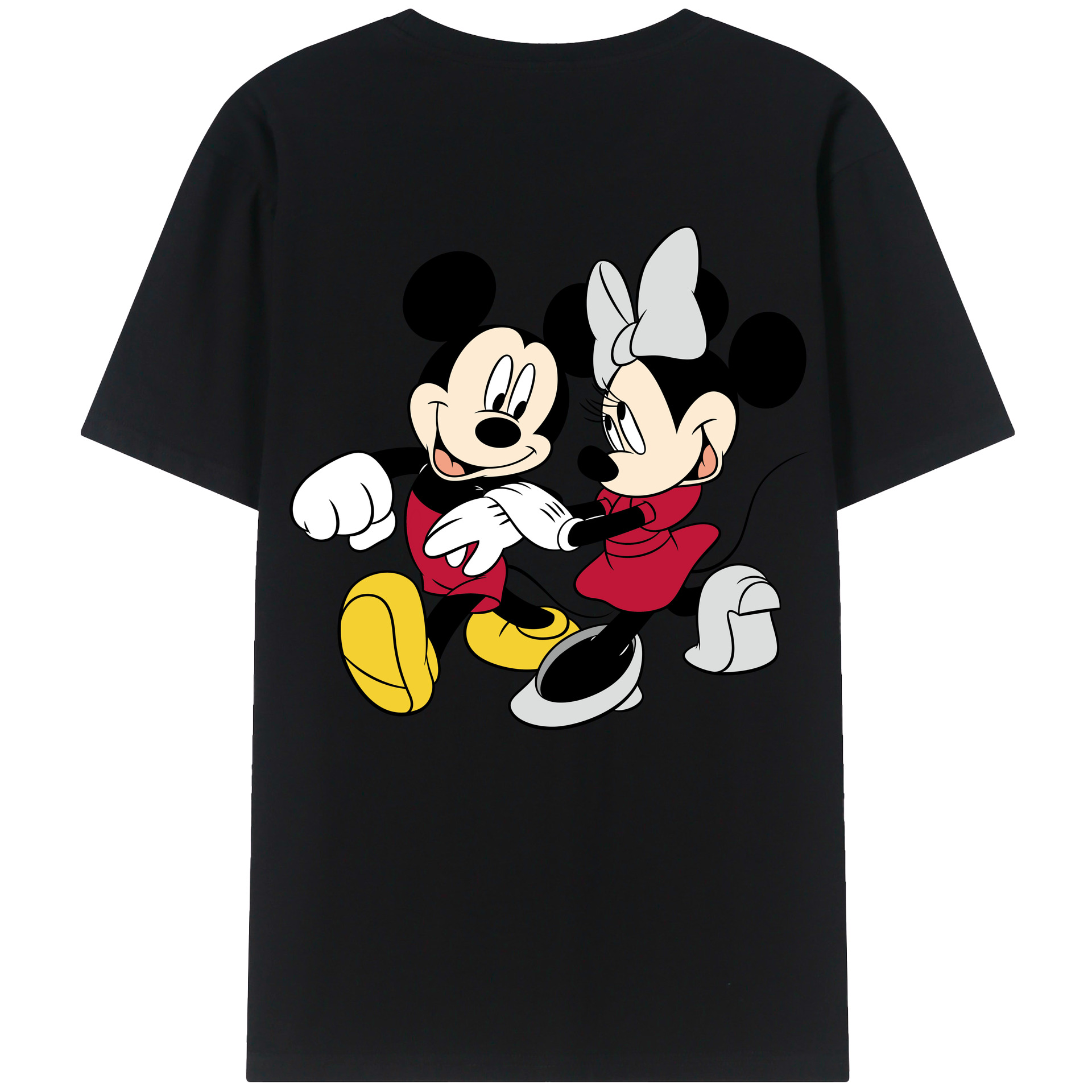 （画像用） ミッキーマウス Mickey Mouse レディース半袖Tシャツ(バックプリント)