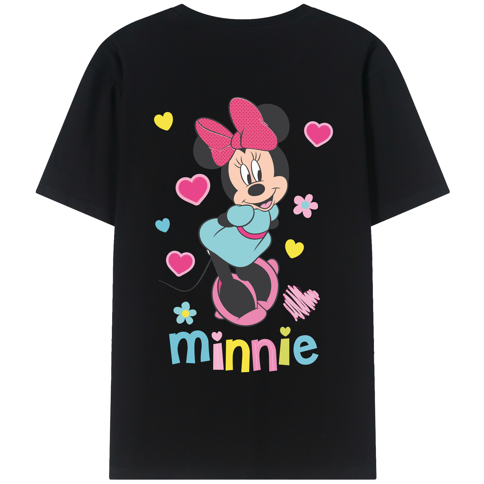 （画像用） ミッキーマウス Mickey Mouse レディース半袖Tシャツ(バックプリント)