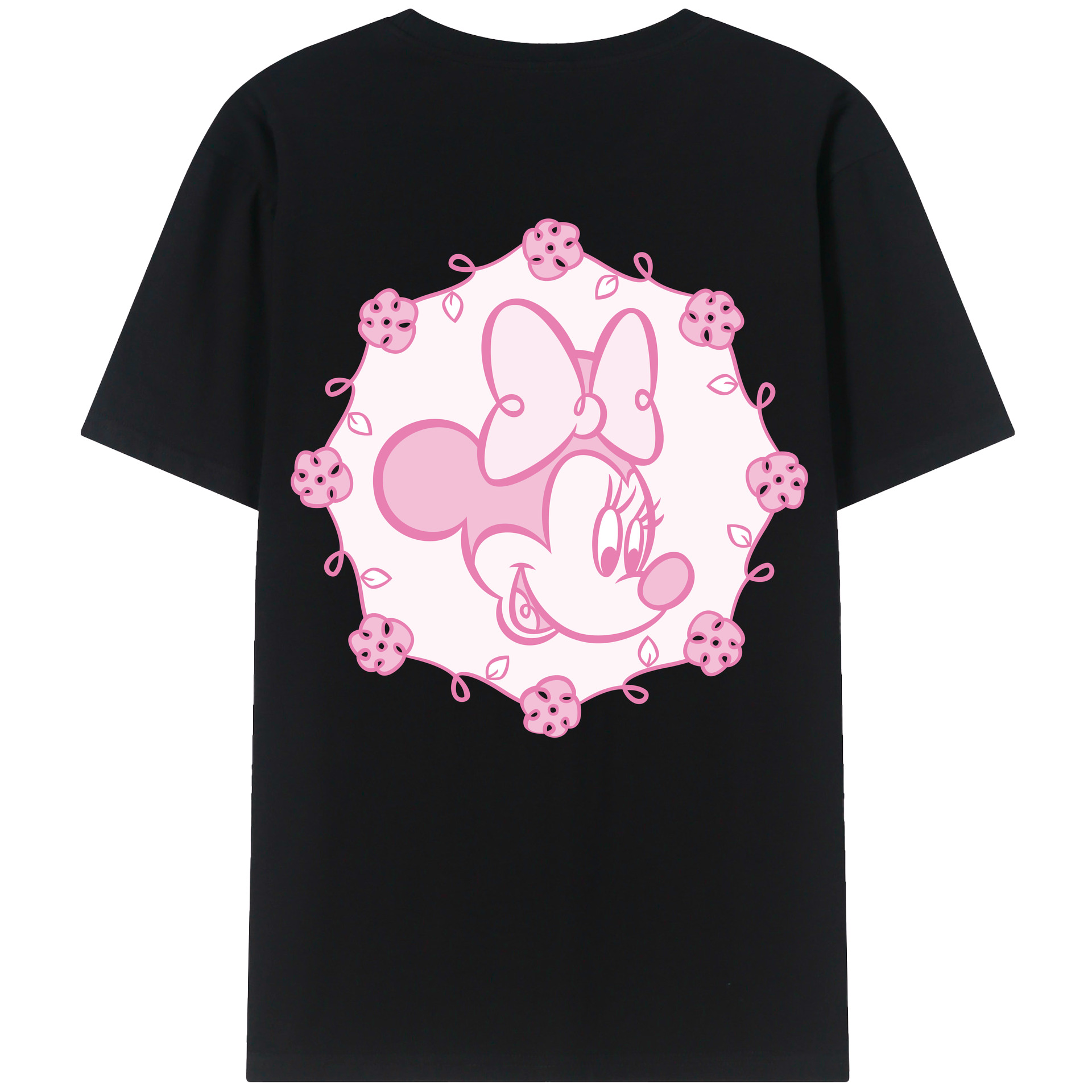 （画像用） ミッキーマウス Mickey Mouse レディース半袖Tシャツ(バックプリント)
