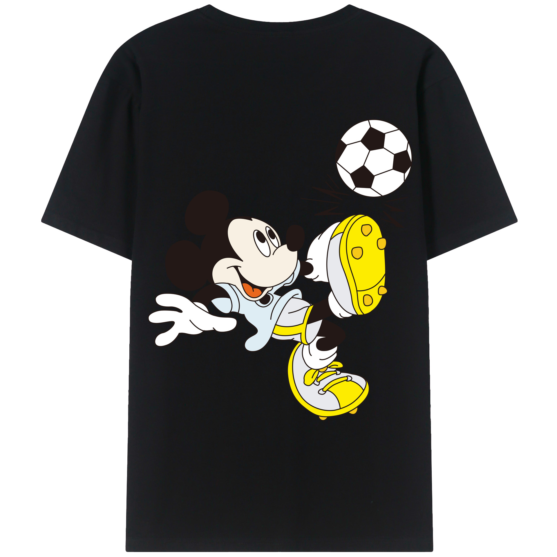 （画像用） ミッキーマウス Mickey Mouse レディース半袖Tシャツ(バックプリント)