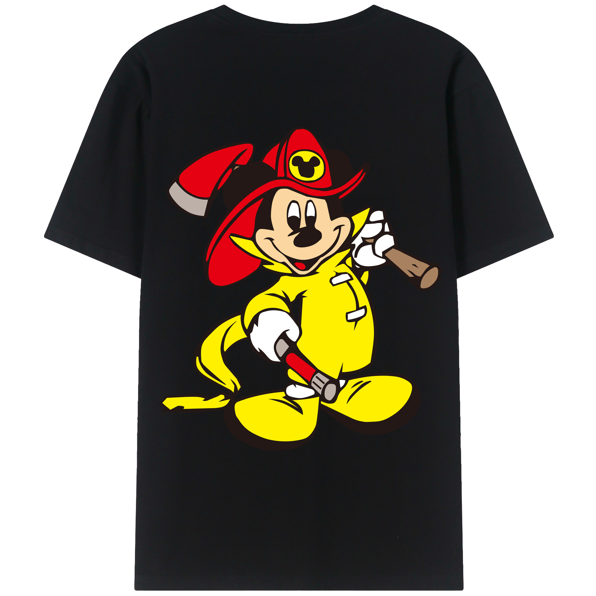 （画像用） ミッキーマウス Mickey Mouse レディース半袖Tシャツ(バックプリント)