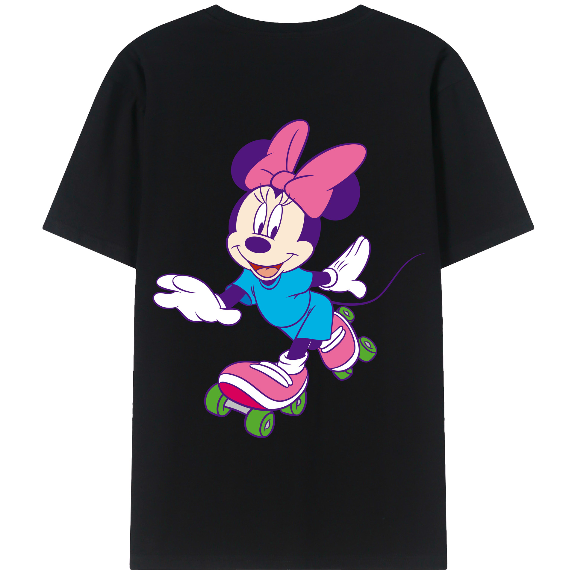（画像用） ミッキーマウス Mickey Mouse レディース半袖Tシャツ(バックプリント)
