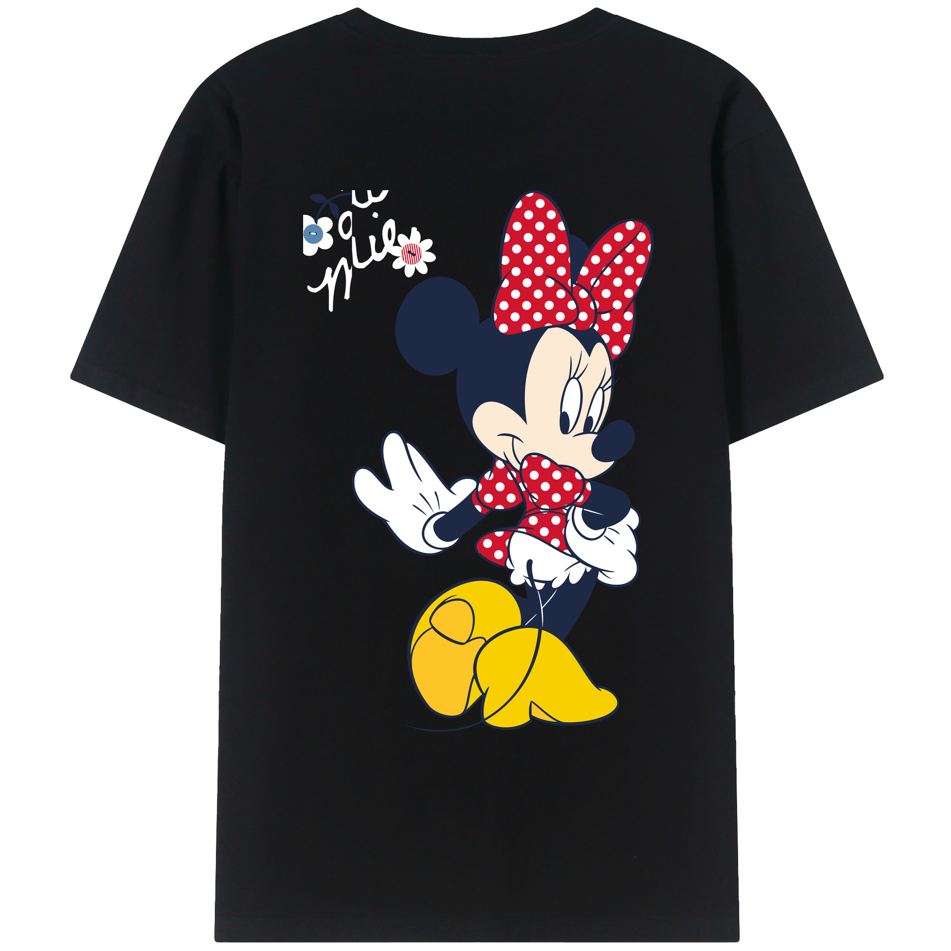 （画像用） ミッキーマウス Mickey Mouse レディース半袖Tシャツ(バックプリント)