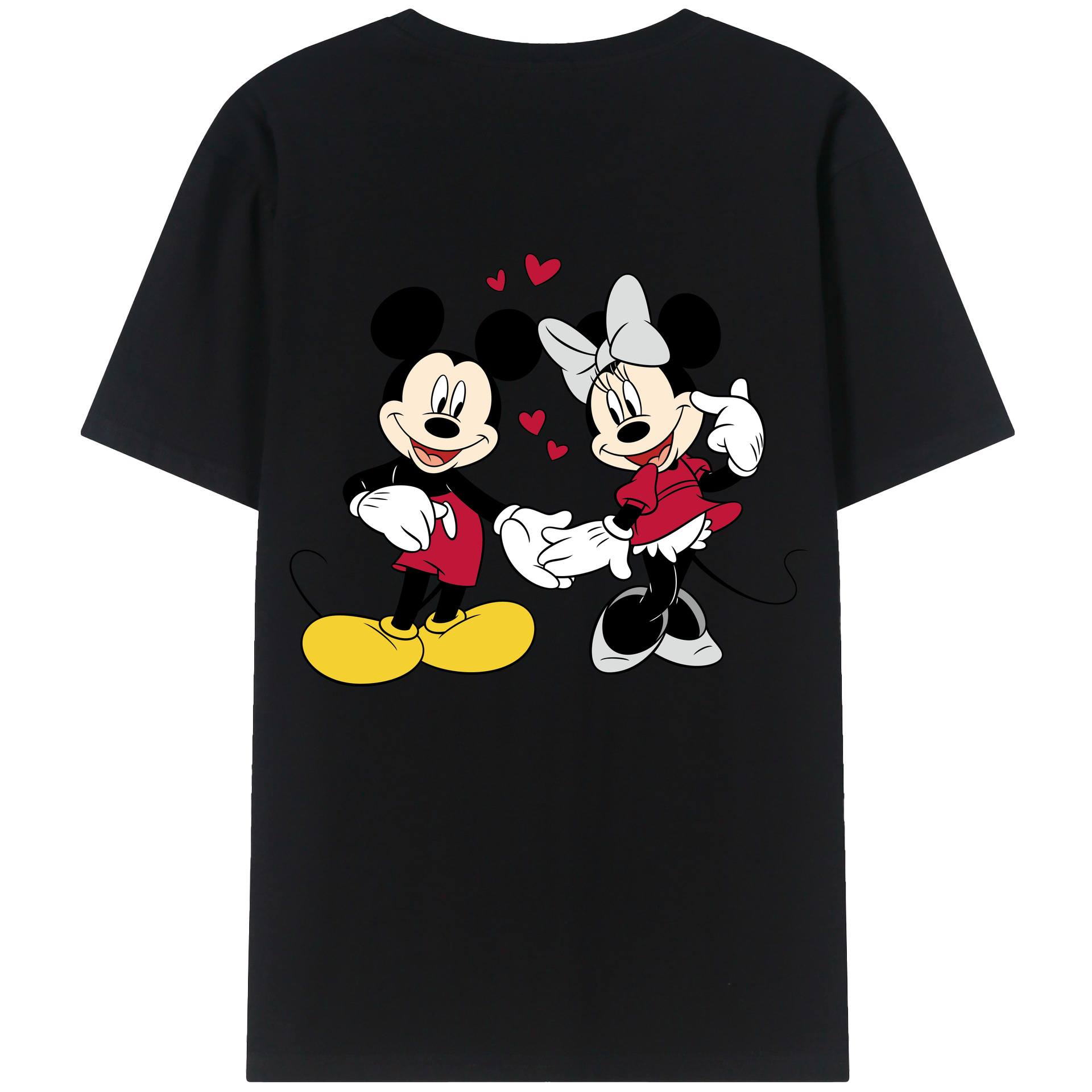 （画像用） ミッキーマウス Mickey Mouse レディース半袖Tシャツ(バックプリント)