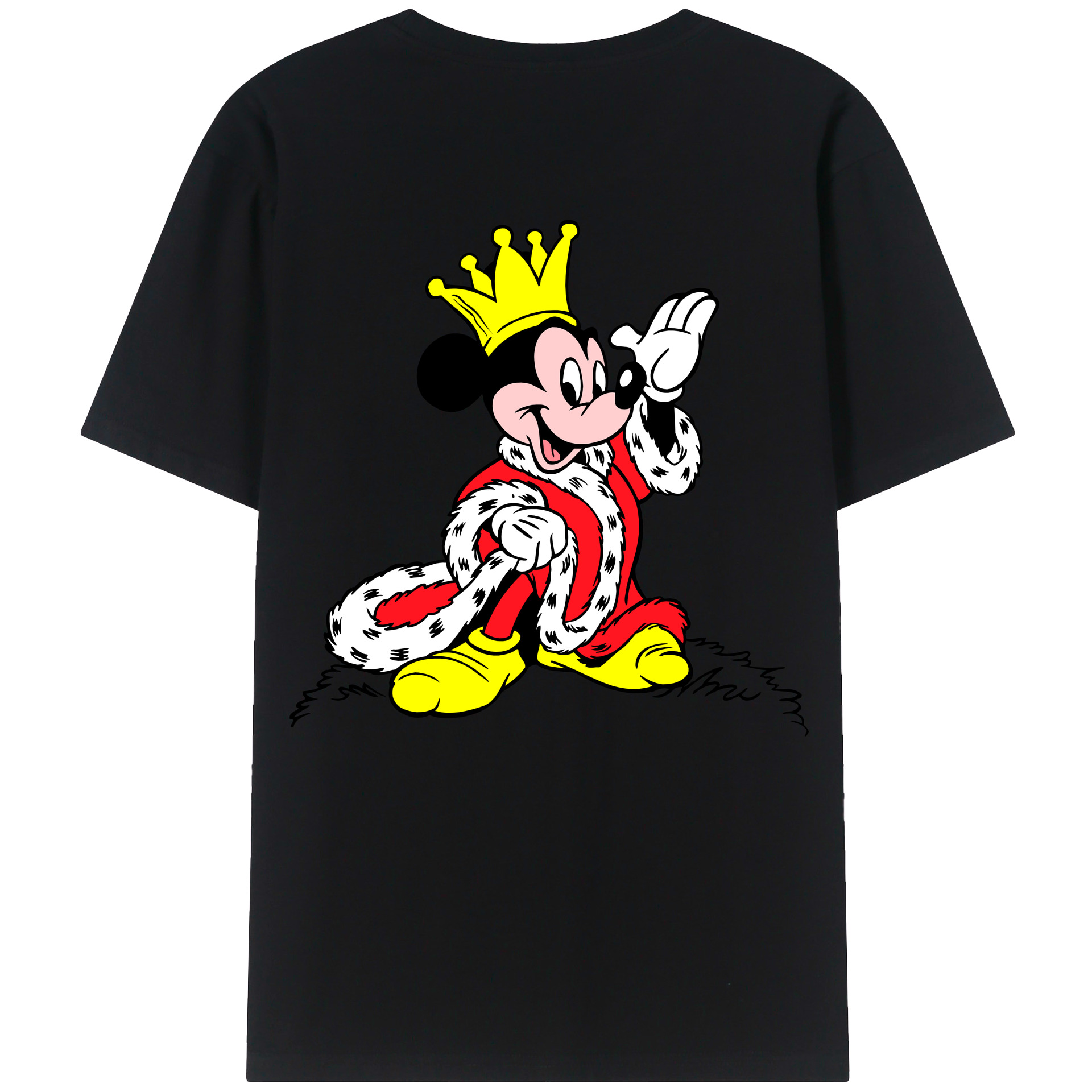 （画像用） ミッキーマウス Mickey Mouse レディース半袖Tシャツ(バックプリント)