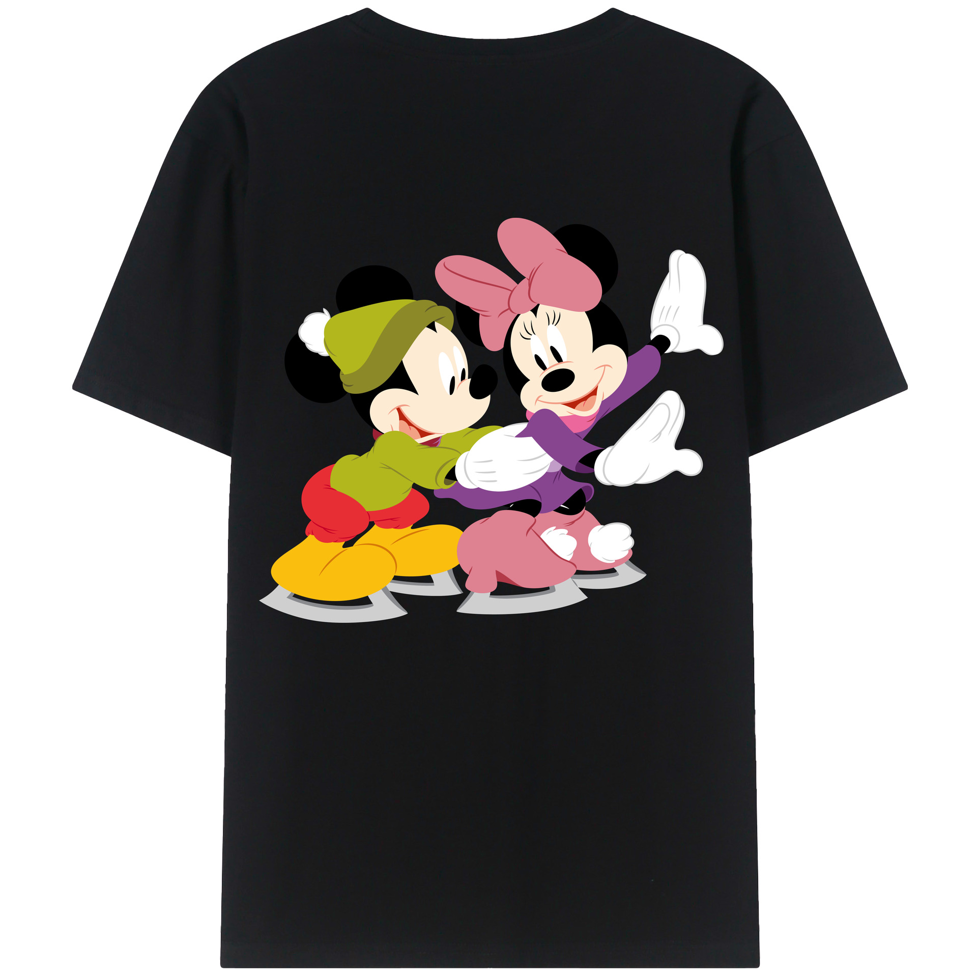（画像用） ミッキーマウス Mickey Mouse レディース半袖Tシャツ(バックプリント)