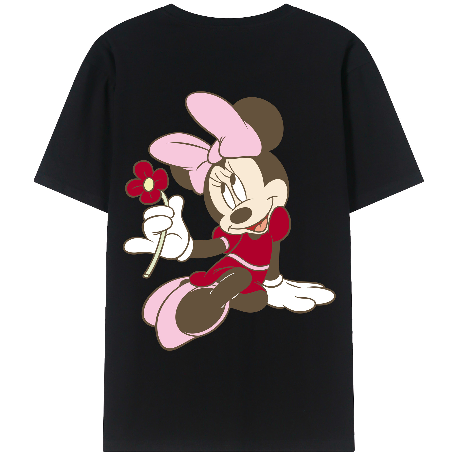 （画像用） ミッキーマウス Mickey Mouse レディース半袖Tシャツ(バックプリント)