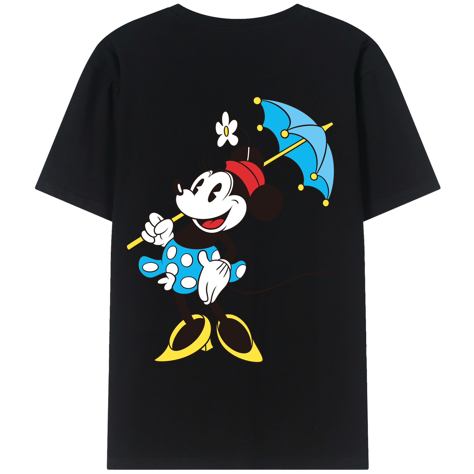 （画像用） ミッキーマウス Mickey Mouse レディース半袖Tシャツ(バックプリント)