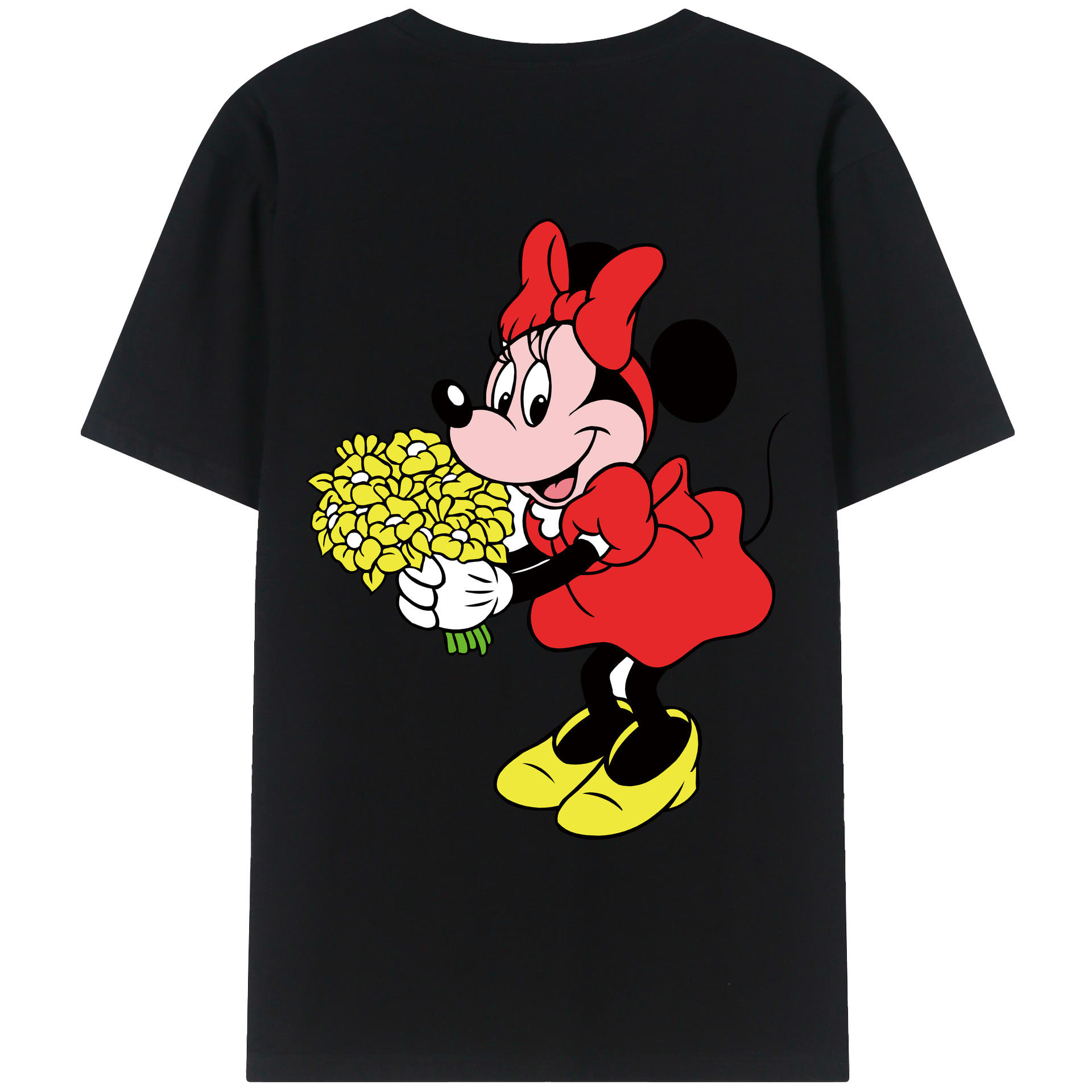 （画像用） ミッキーマウス Mickey Mouse レディース半袖Tシャツ(バックプリント)