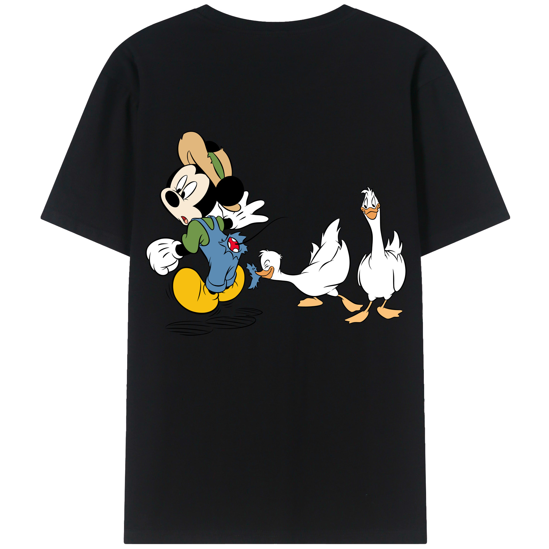 （画像用） ミッキーマウス Mickey Mouse レディース半袖Tシャツ(バックプリント)