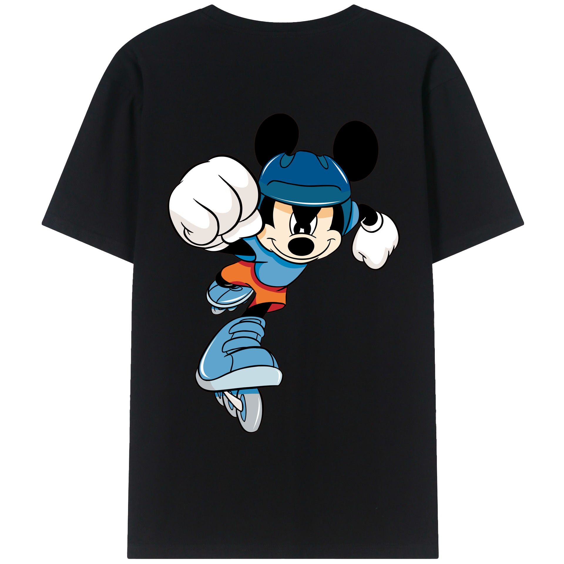 （画像用） ミッキーマウス Mickey Mouse レディース半袖Tシャツ(バックプリント)