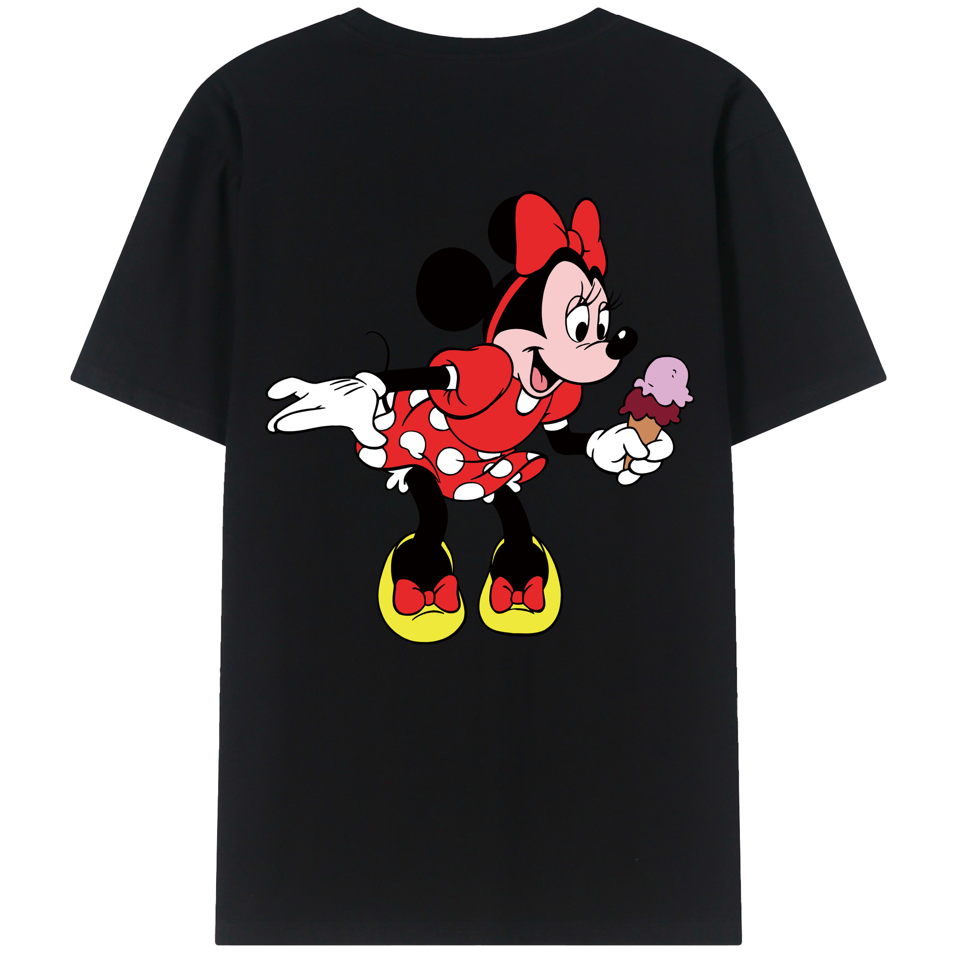 （画像用） ミッキーマウス Mickey Mouse レディース半袖Tシャツ(バックプリント)
