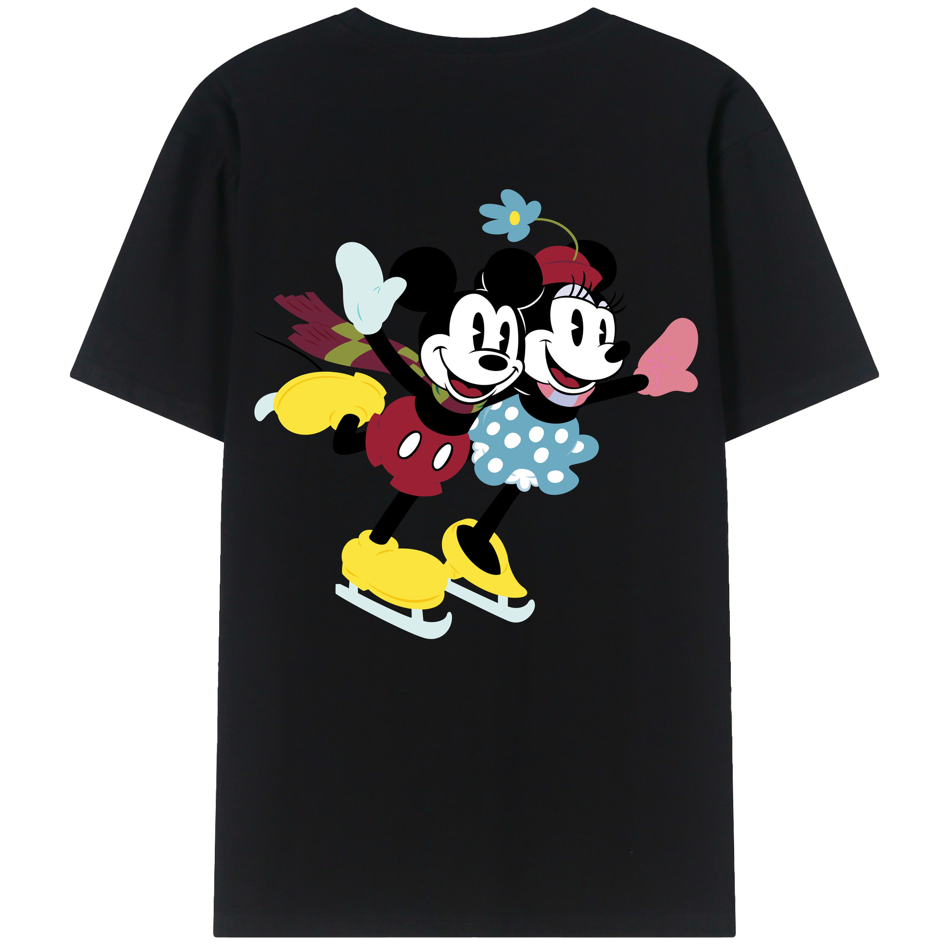 （画像用） ミッキーマウス Mickey Mouse レディース半袖Tシャツ(バックプリント)