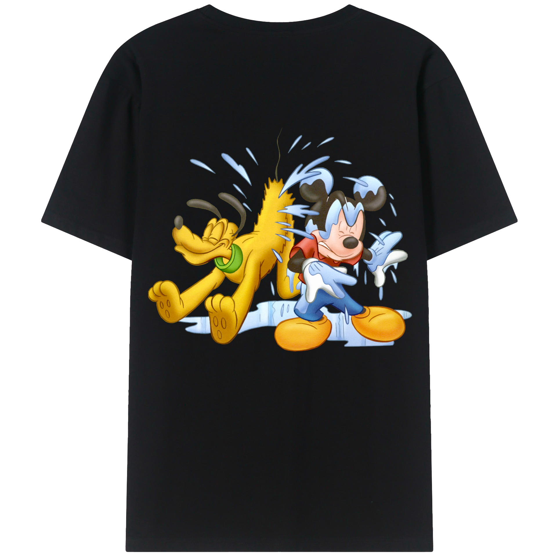 （画像用） ミッキーマウス Mickey Mouse レディース半袖Tシャツ(バックプリント)