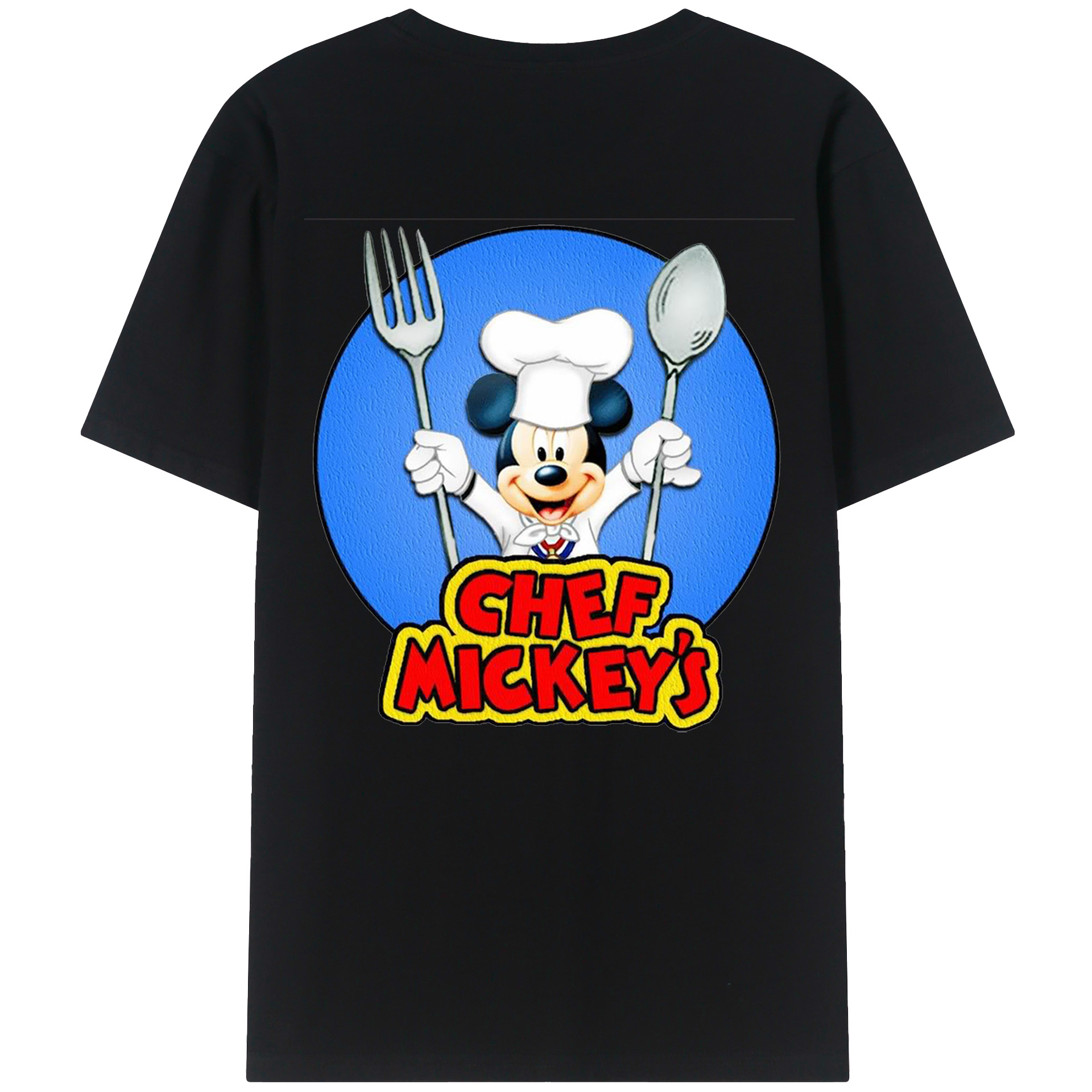 （画像用） ミッキーマウス Mickey Mouse レディース半袖Tシャツ(バックプリント)