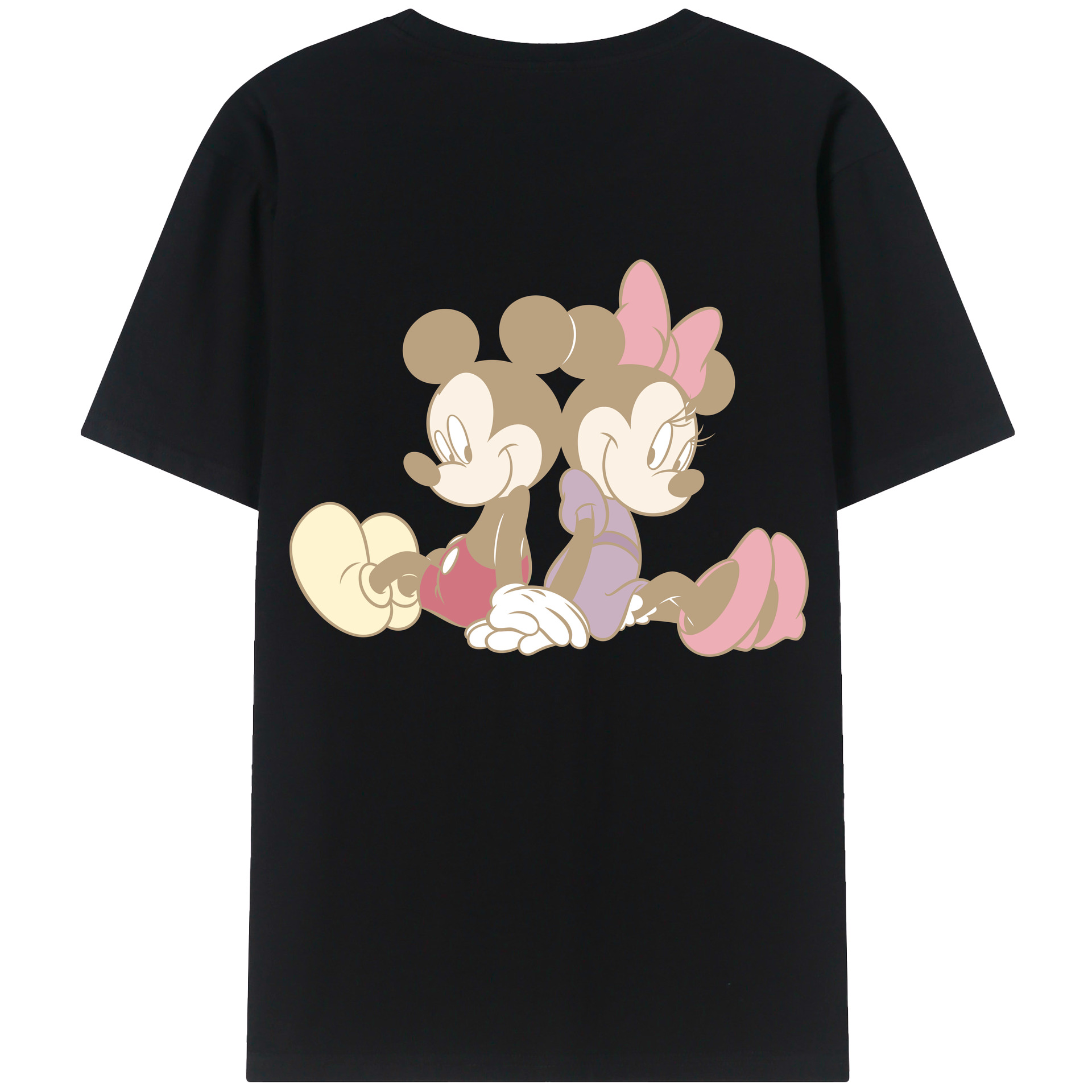 （画像用） ミッキーマウス Mickey Mouse レディース半袖Tシャツ(バックプリント)