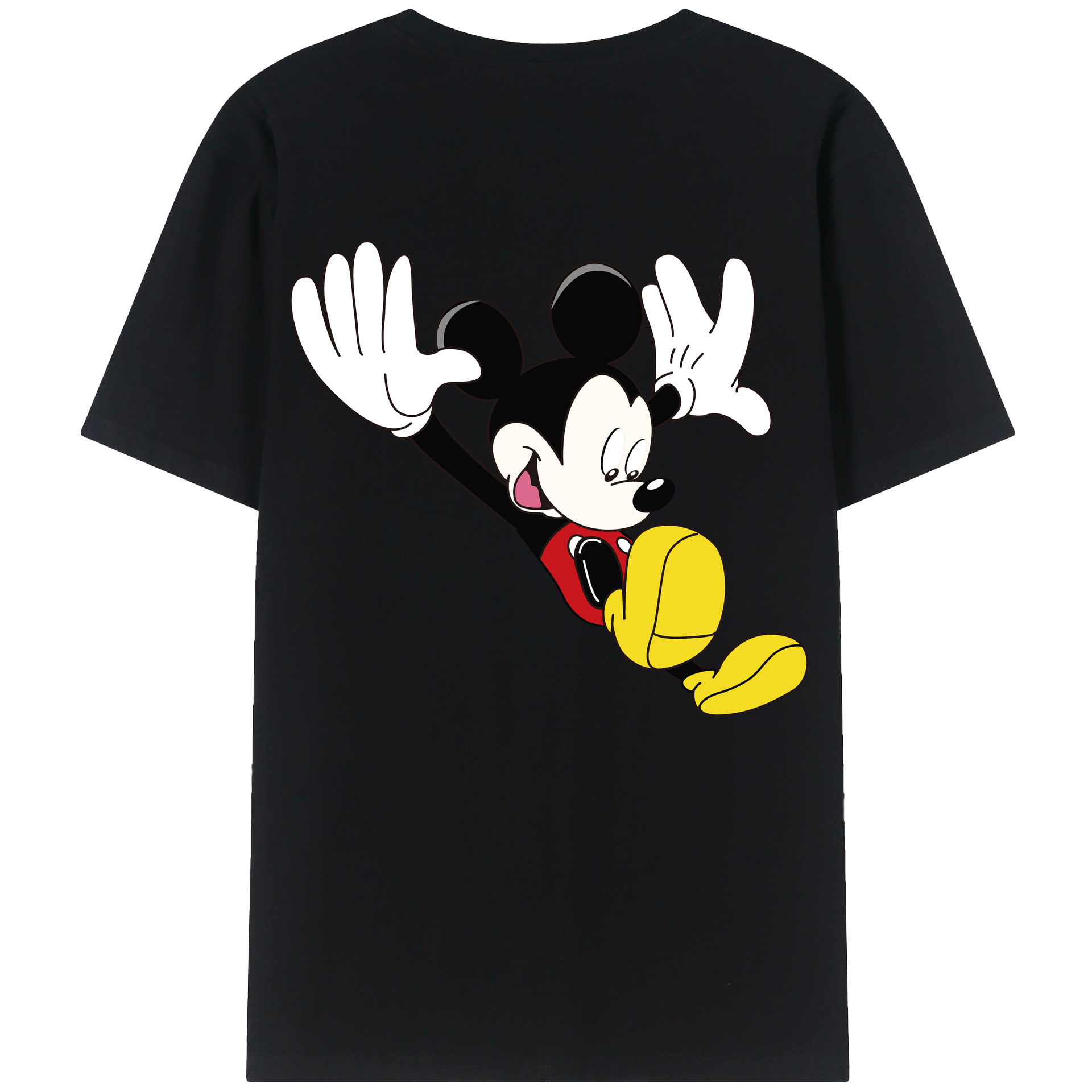 （画像用） ミッキーマウス Mickey Mouse レディース半袖Tシャツ(バックプリント)