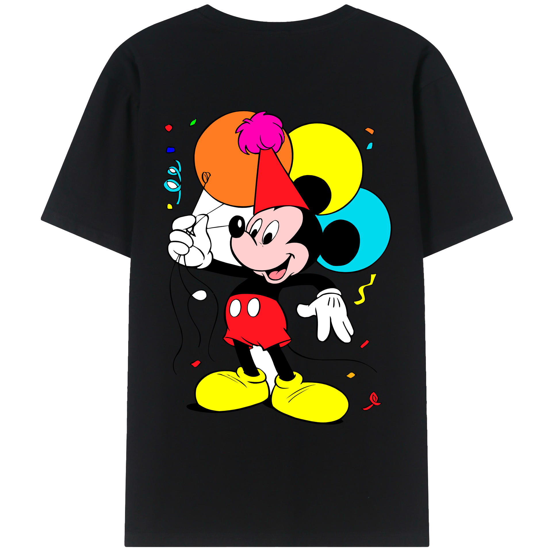 （画像用） ミッキーマウス Mickey Mouse レディース半袖Tシャツ(バックプリント)
