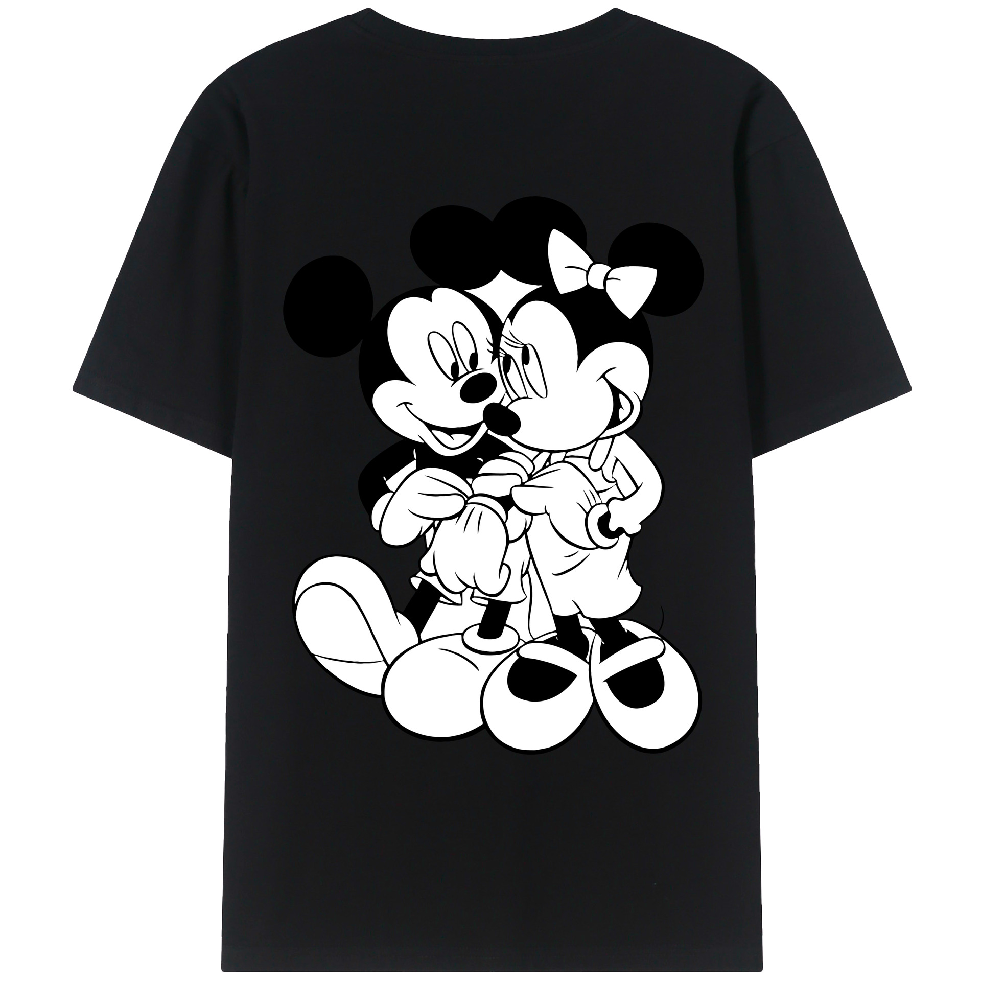 （画像用） ミッキーマウス Mickey Mouse レディース半袖Tシャツ(バックプリント)
