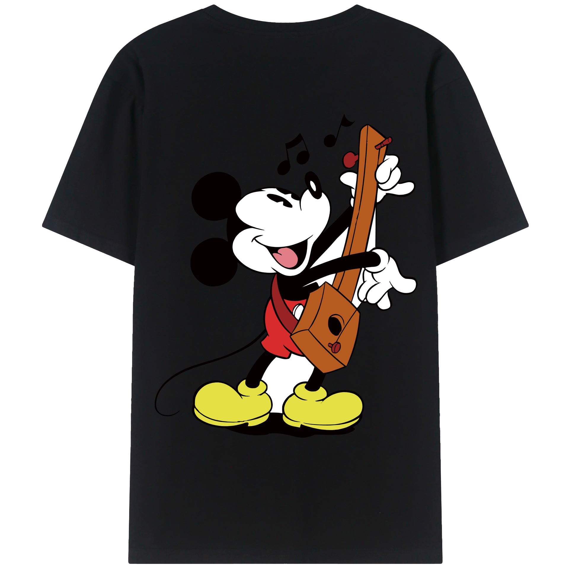（画像用） ミッキーマウス Mickey Mouse レディース半袖Tシャツ(バックプリント)