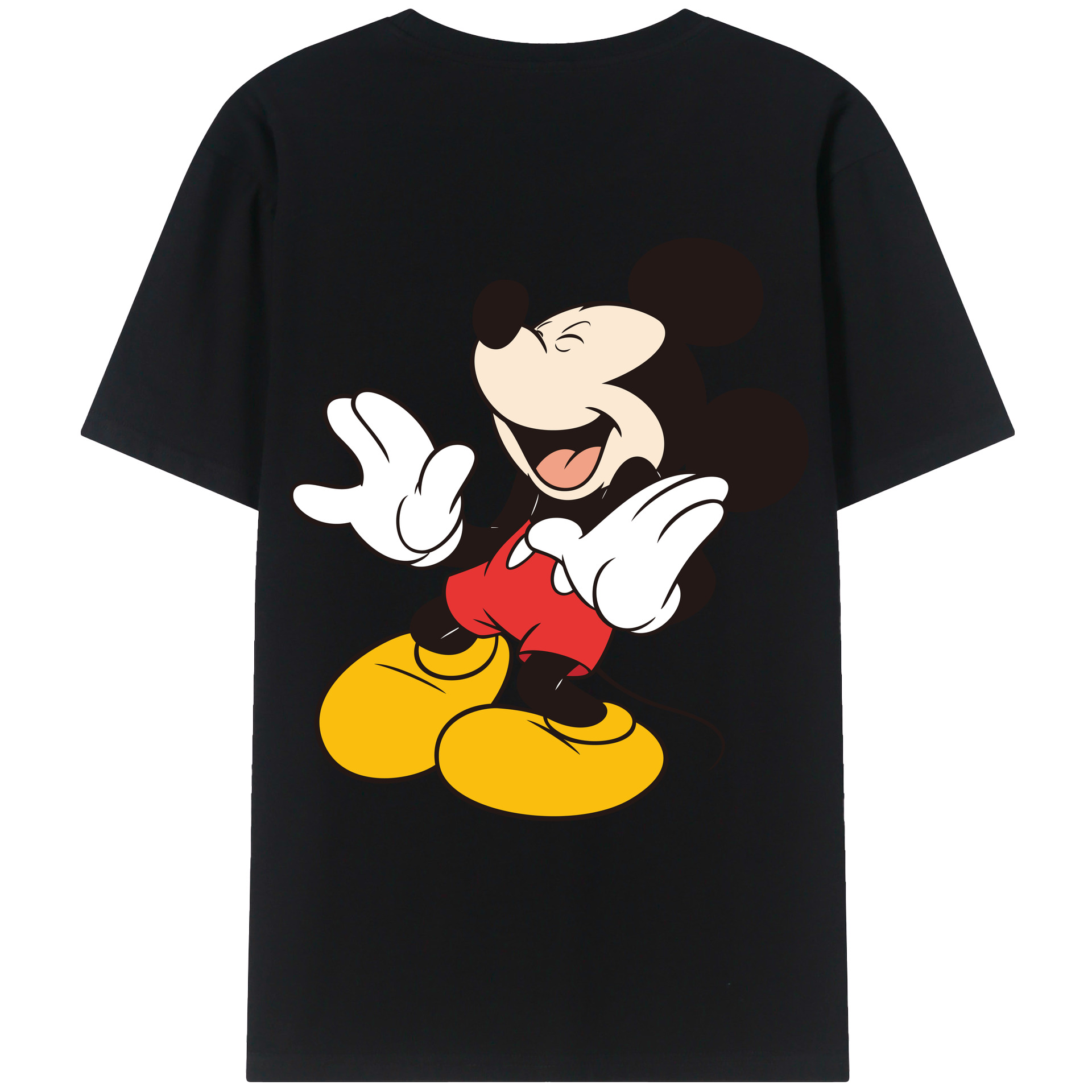 （画像用） ミッキーマウス Mickey Mouse レディース半袖Tシャツ(バックプリント)