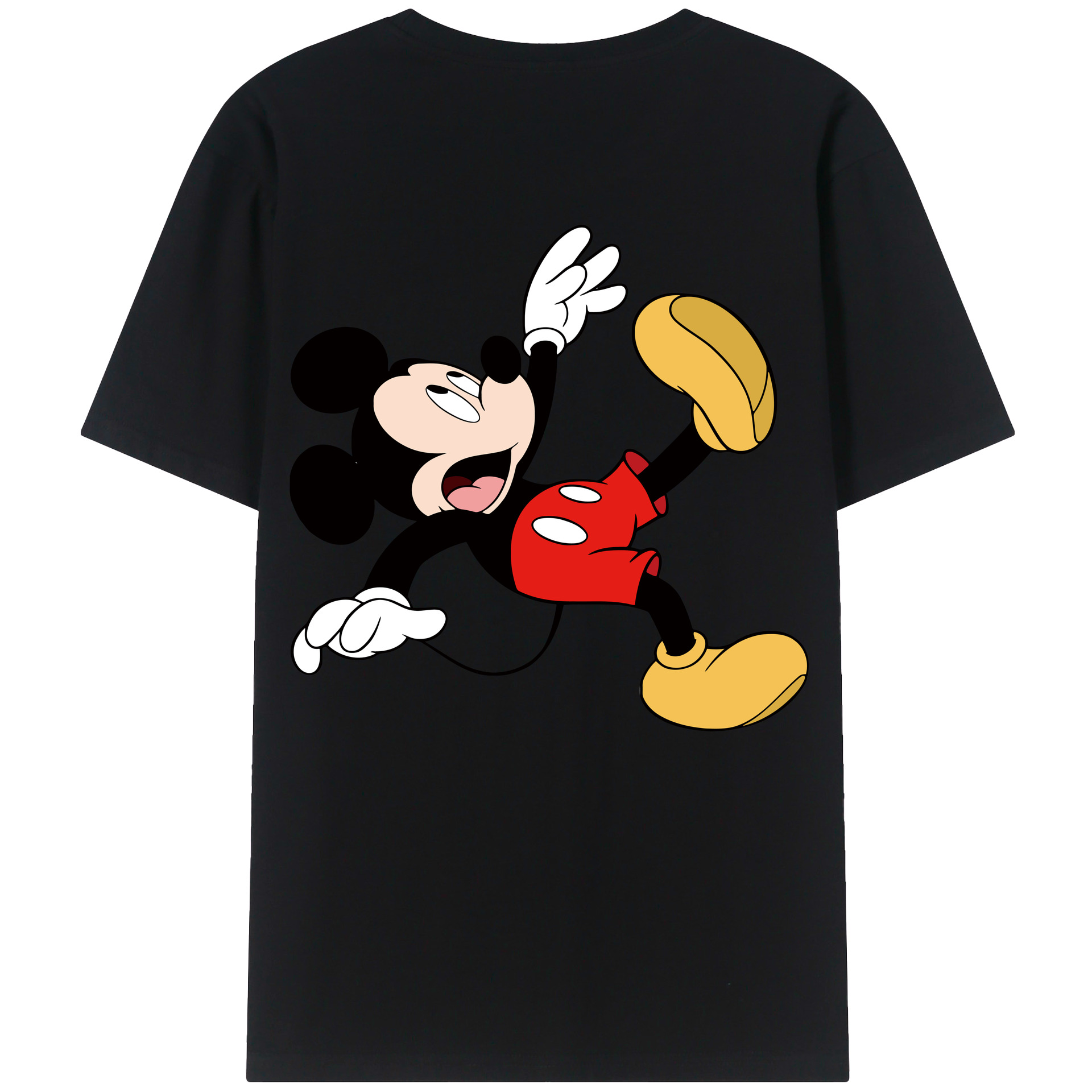 （画像用） ミッキーマウス Mickey Mouse レディース半袖Tシャツ(バックプリント)