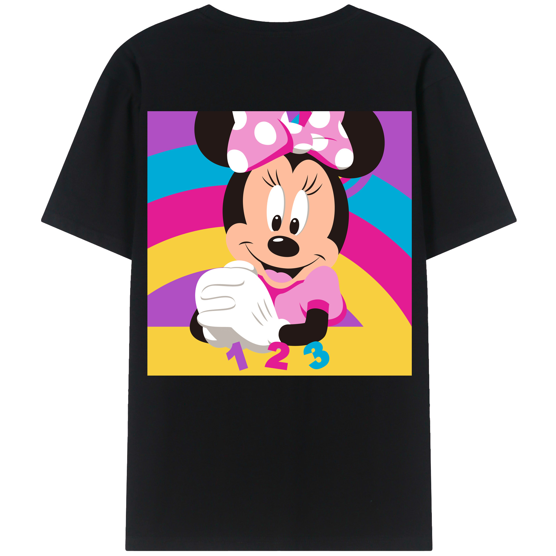 （画像用） ミッキーマウス Mickey Mouse レディース半袖Tシャツ(バックプリント)