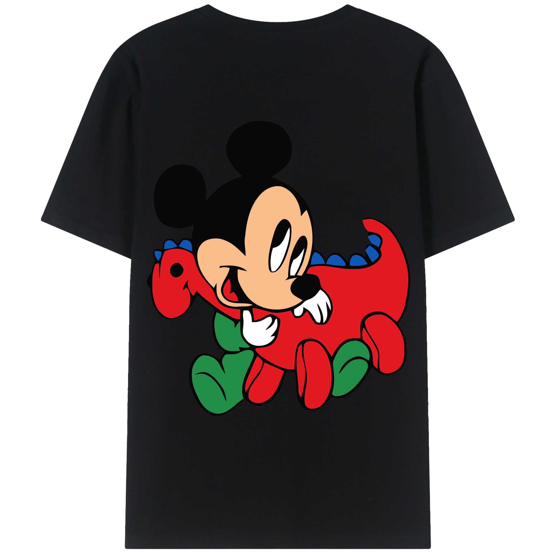 （画像用） ミッキーマウス Mickey Mouse レディース半袖Tシャツ(バックプリント)