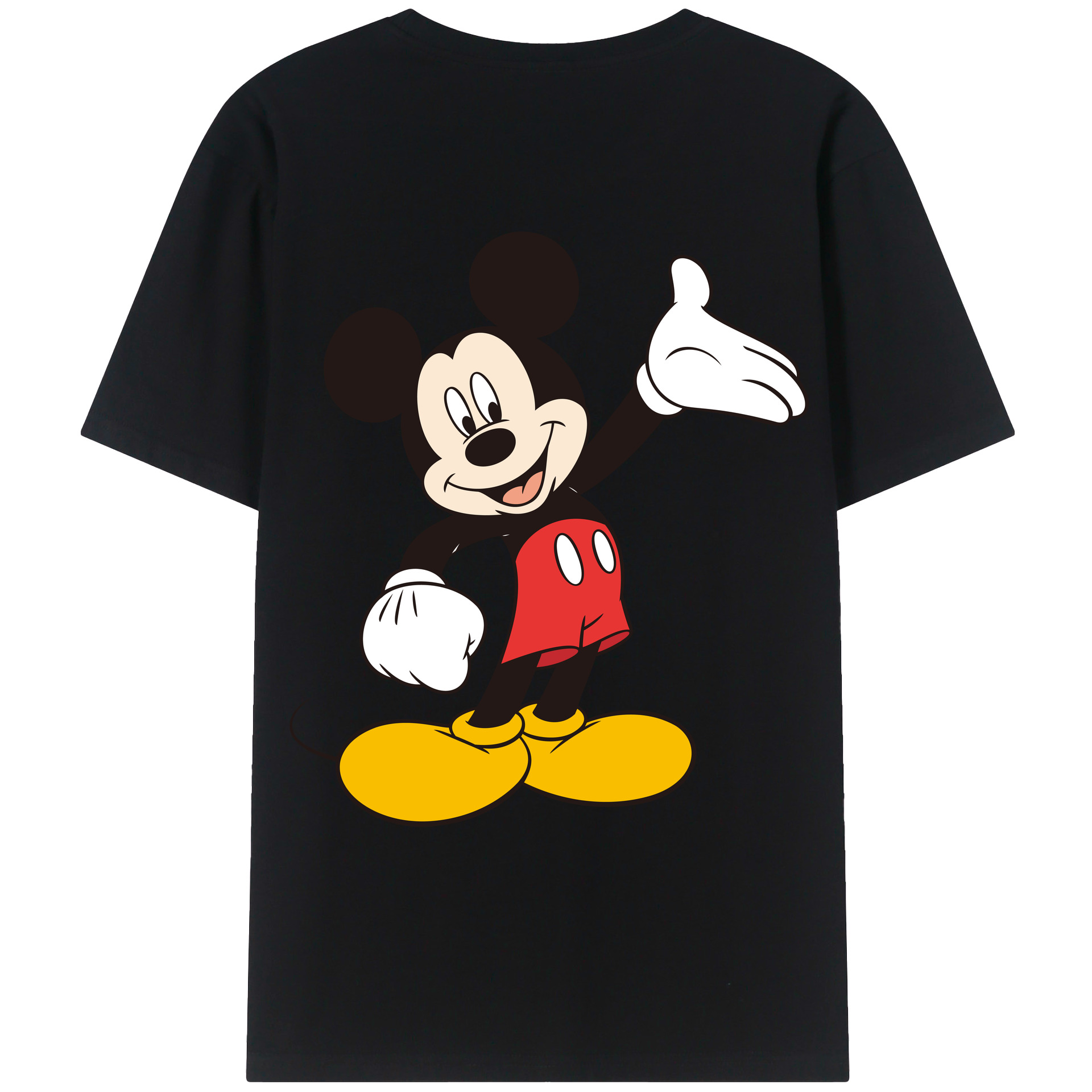 （画像用） ミッキーマウス Mickey Mouse レディース半袖Tシャツ(バックプリント)