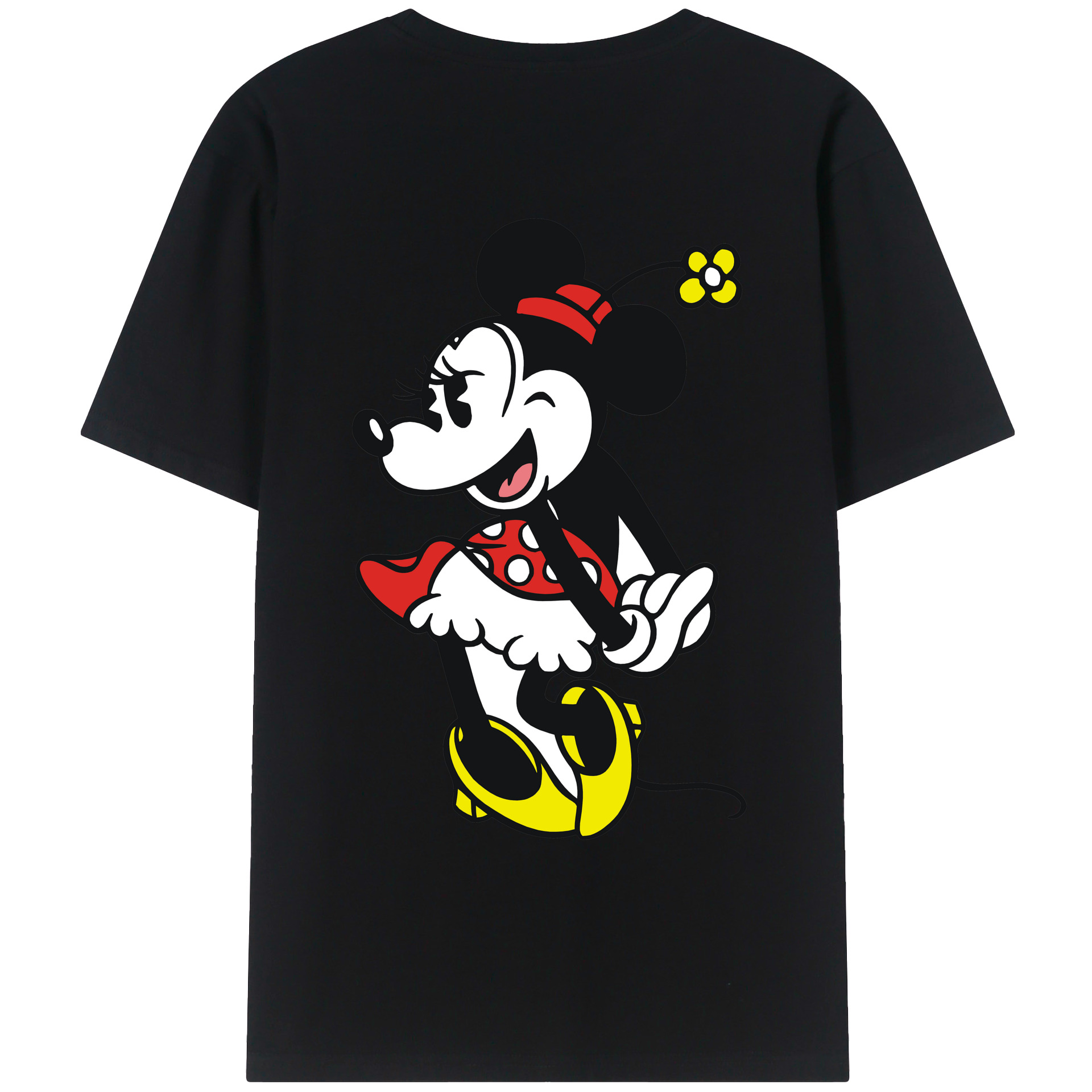 （画像用） ミッキーマウス Mickey Mouse レディース半袖Tシャツ(バックプリント)