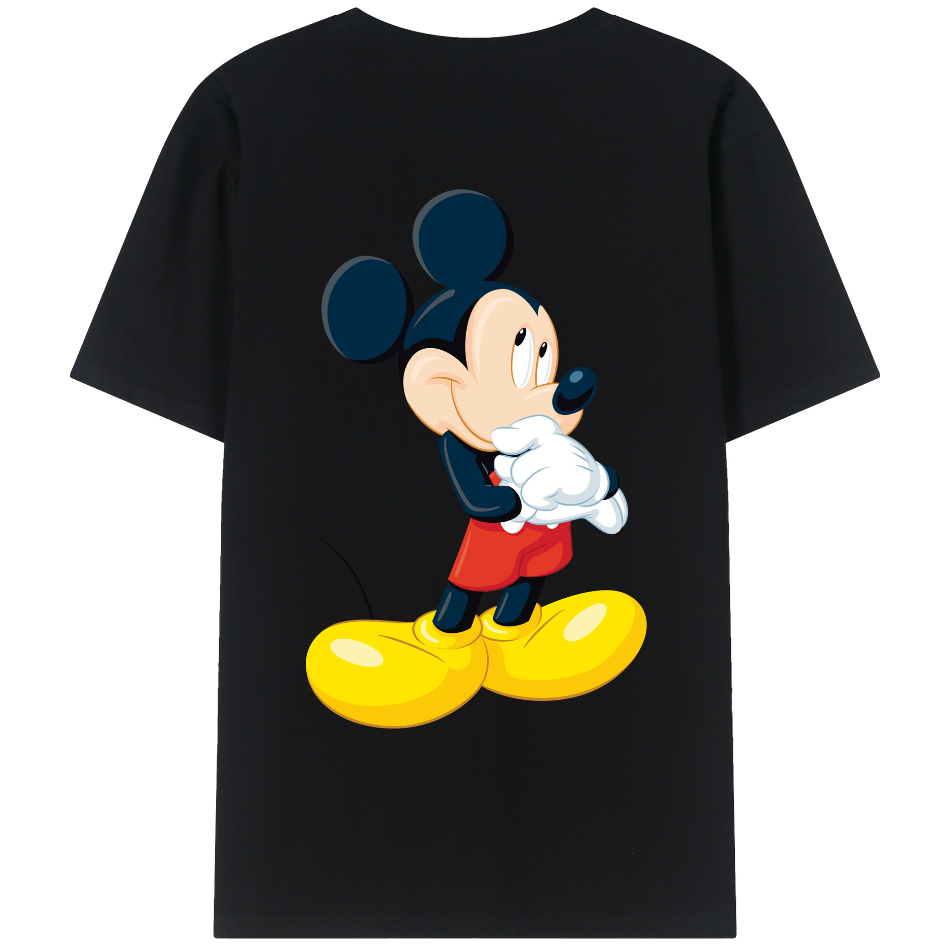 （画像用） ミッキーマウス Mickey Mouse レディース半袖Tシャツ(バックプリント)