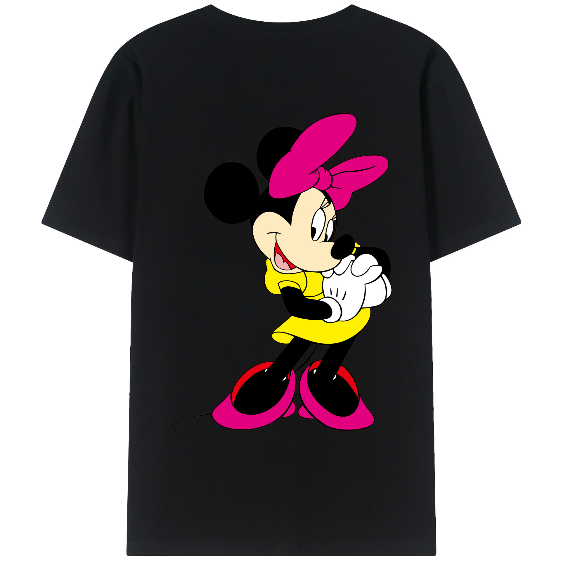 （画像用） ミッキーマウス Mickey Mouse レディース半袖Tシャツ(バックプリント)