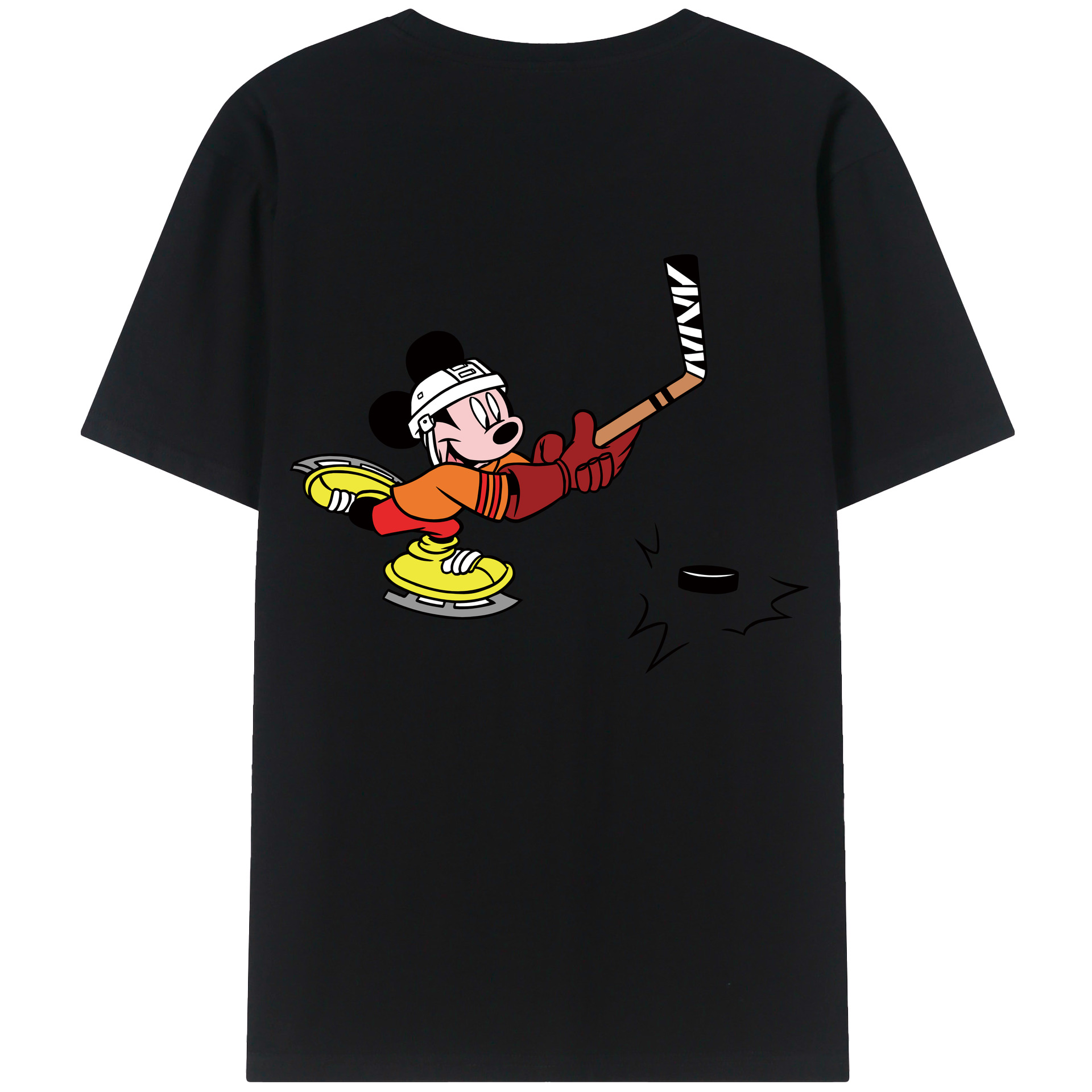 （画像用） ミッキーマウス Mickey Mouse レディース半袖Tシャツ(バックプリント)