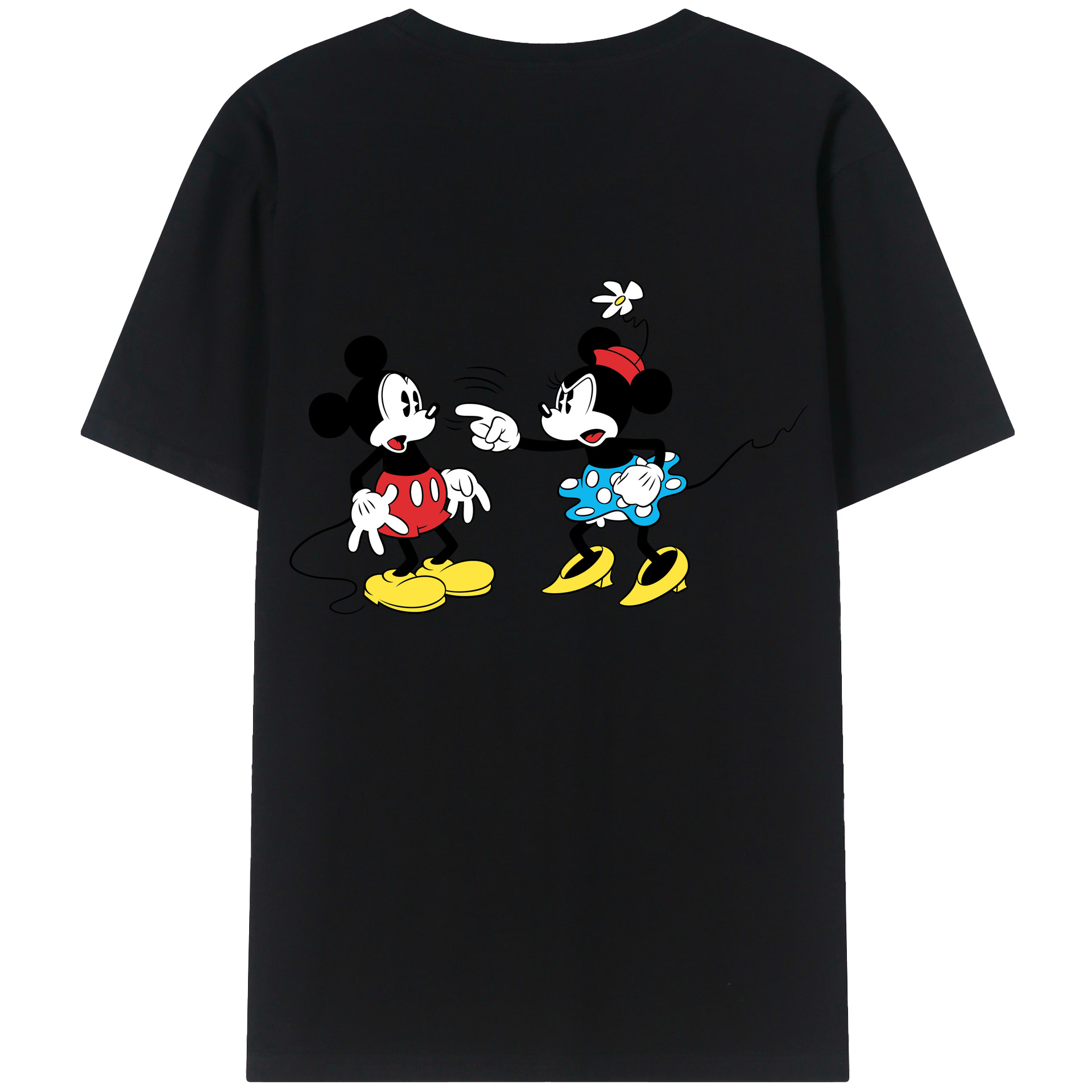 （画像用） ミッキーマウス Mickey Mouse レディース半袖Tシャツ(バックプリント)