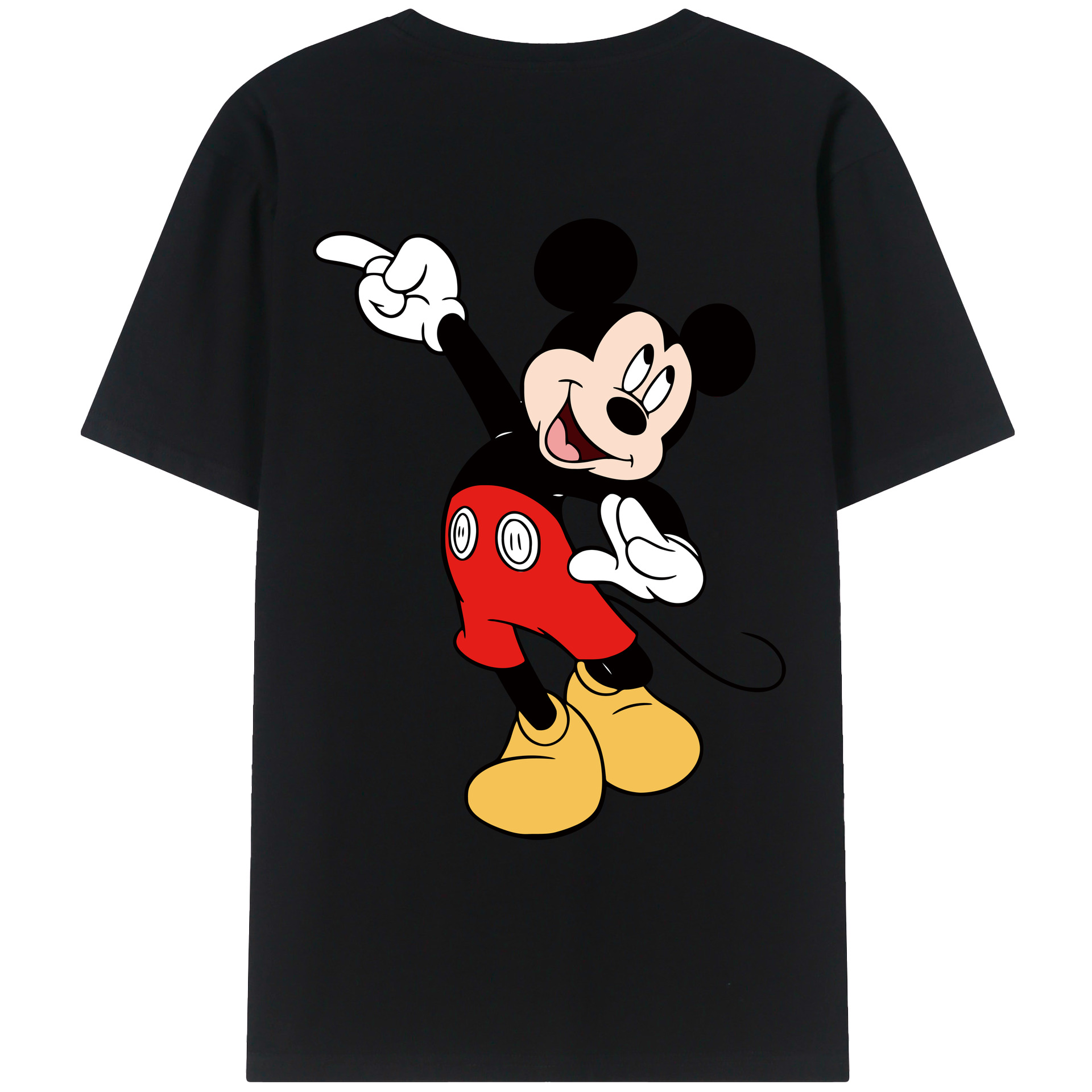 ミッキーマウス Mickey Mouse レディース半袖Tシャツ(バックプリント)